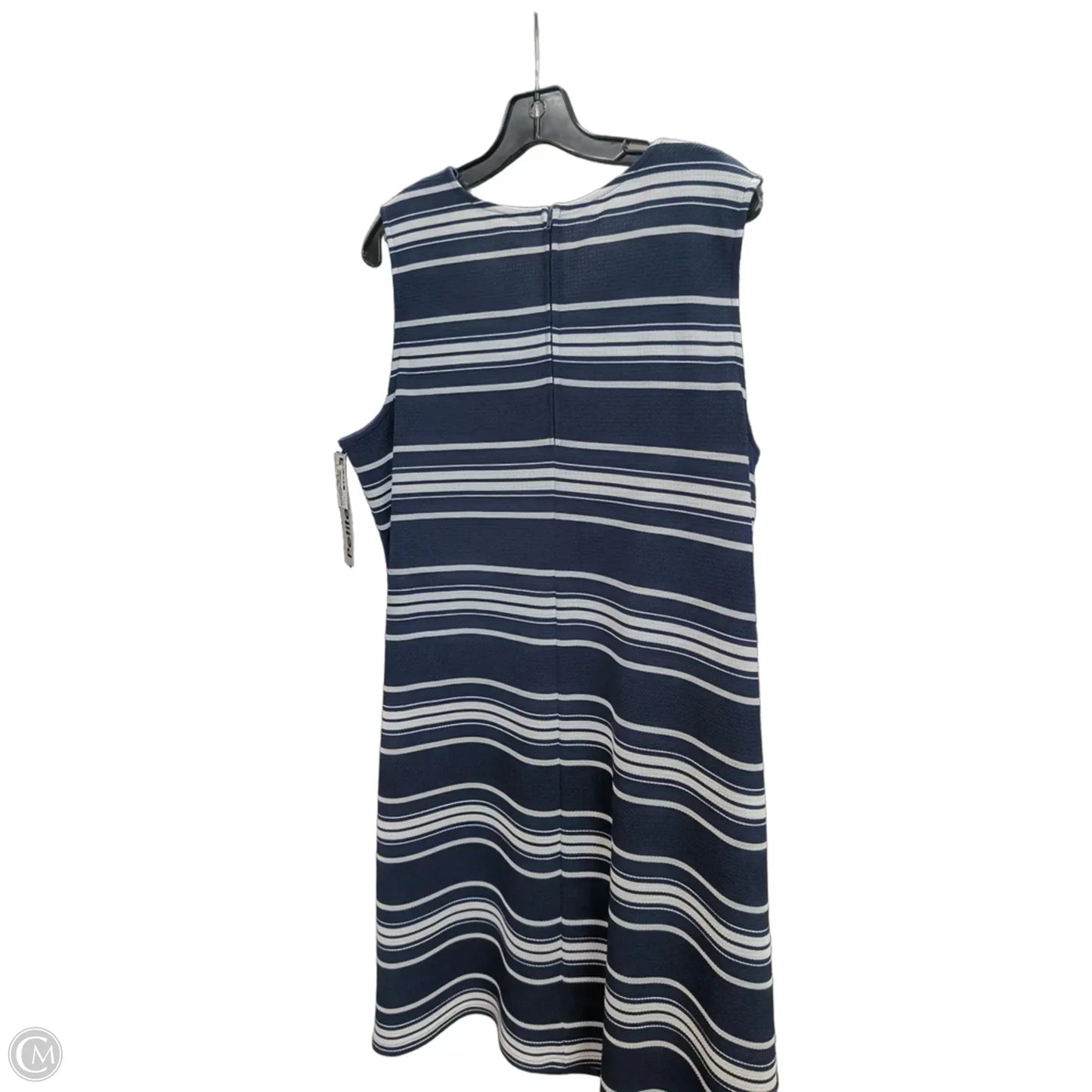 Dress Casual Midi By Croft And Barrow In Blue & White, Size: Xlp