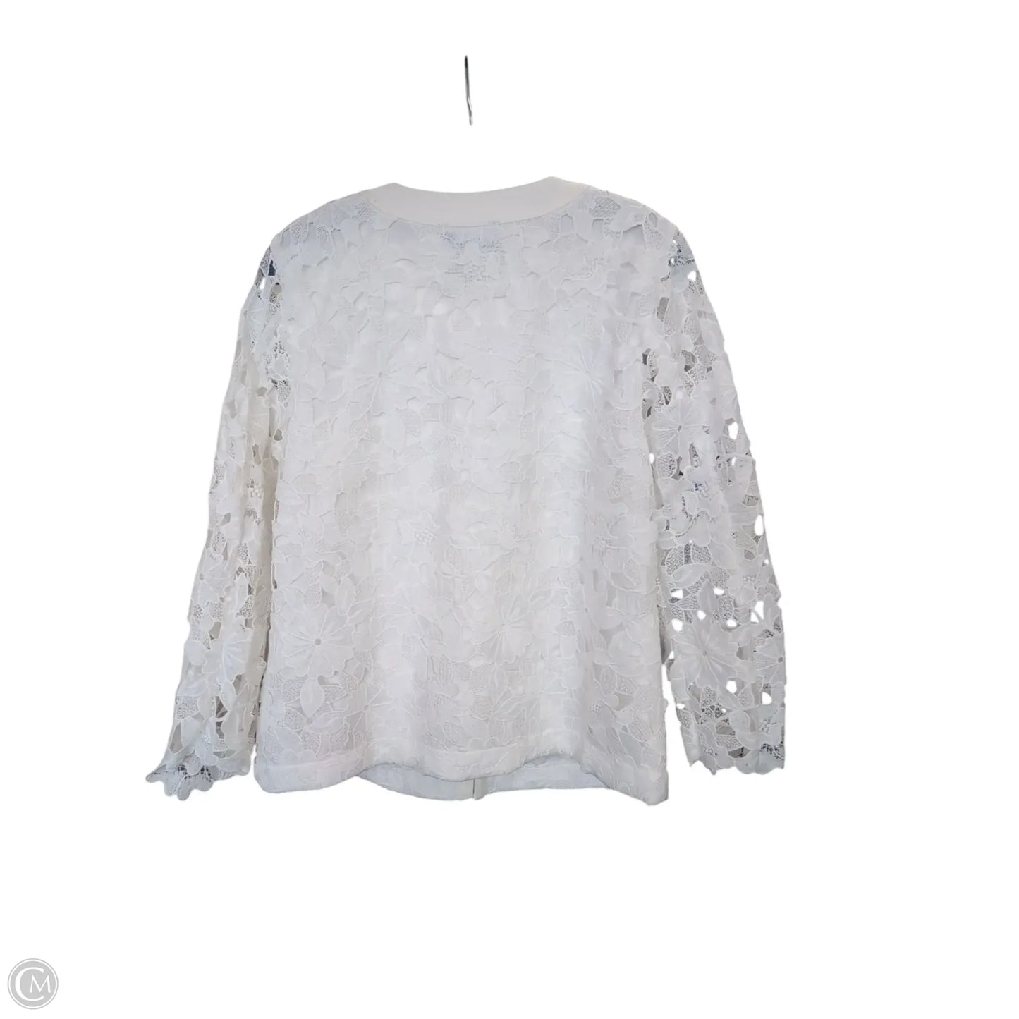 Jacket Designer By Karl Lagerfeld In White, Size: 6
