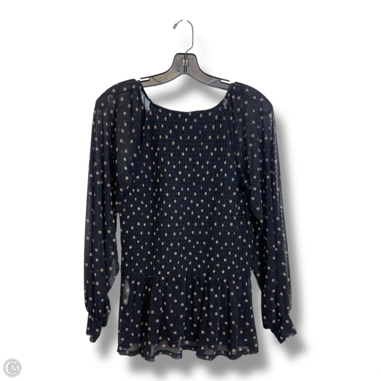 Top Long Sleeve By Clothes Mentor In Polkadot Pattern, Size: S