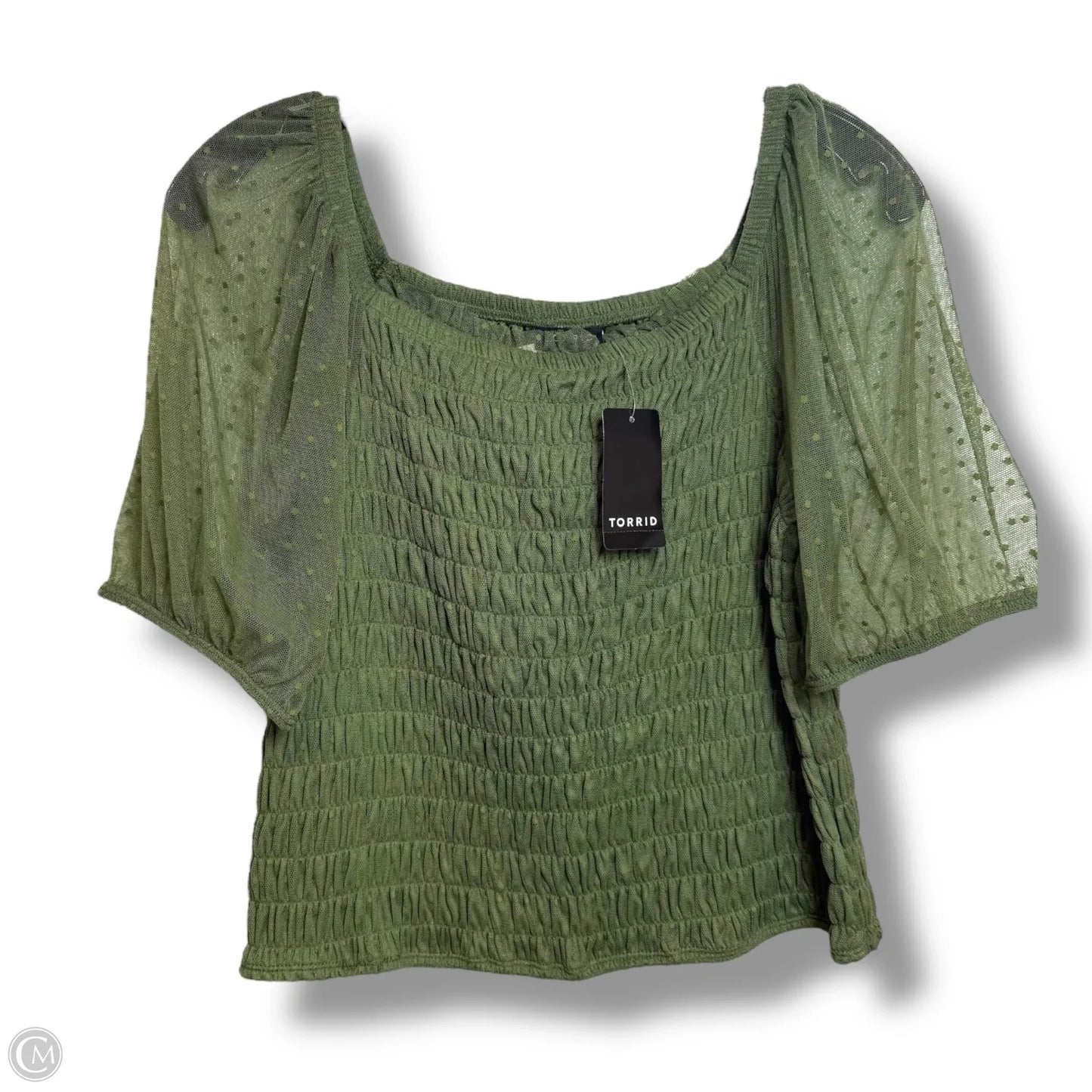 Top Short Sleeve By Torrid In Green, Size: M