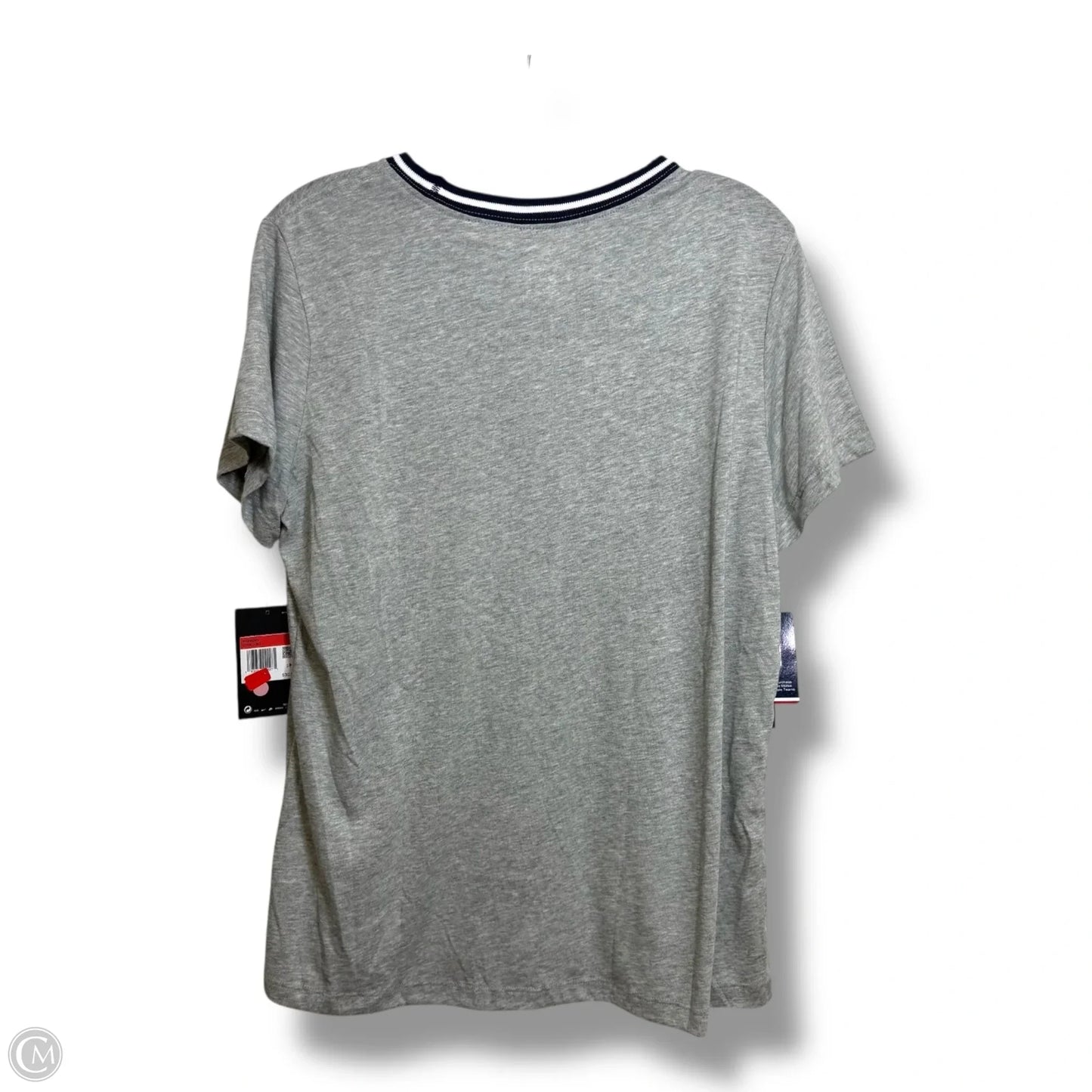 USA Top Short Sleeve Basic By Nike Apparel In Grey, Size: L