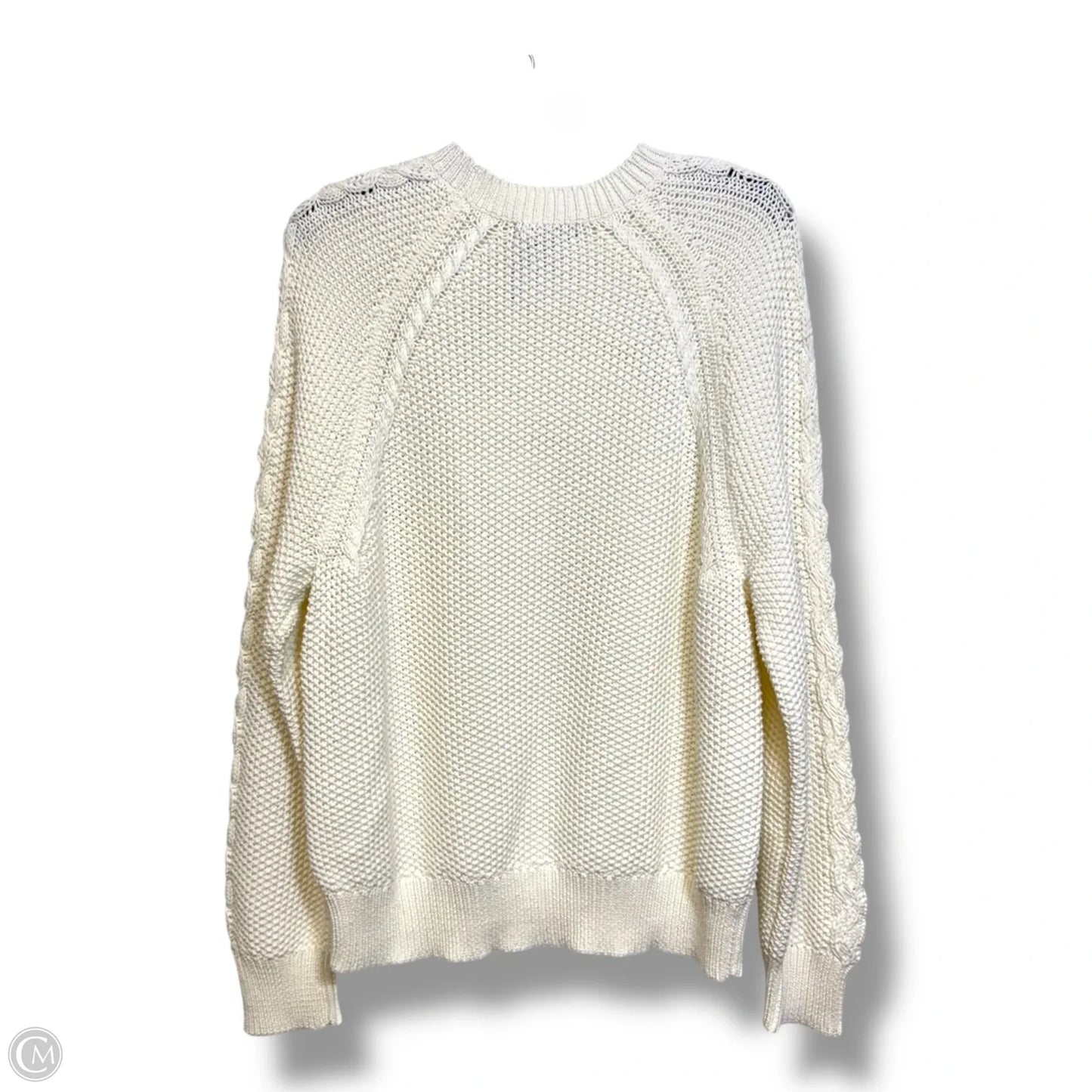 Sweater By Ann Taylor In Cream, Size: Xl