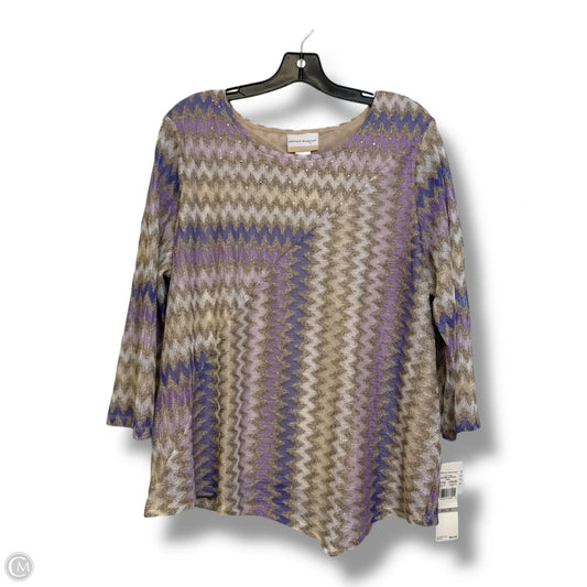 Top Long Sleeve By Alfred Dunner In Purple, Size: 1x
