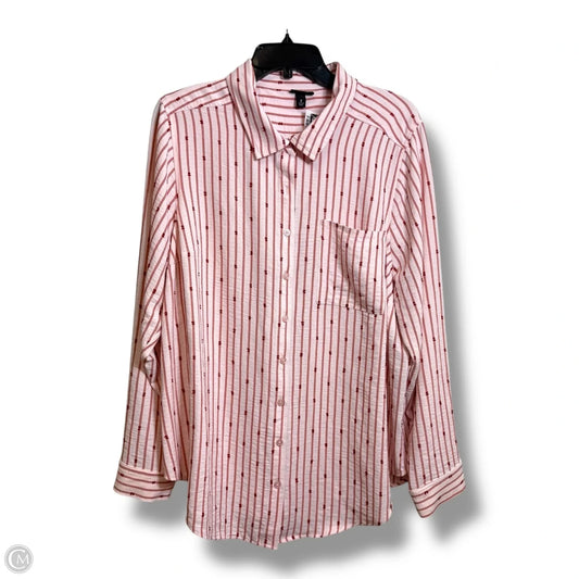 Top Long Sleeve By Torrid In Striped Pattern, Size: 2x