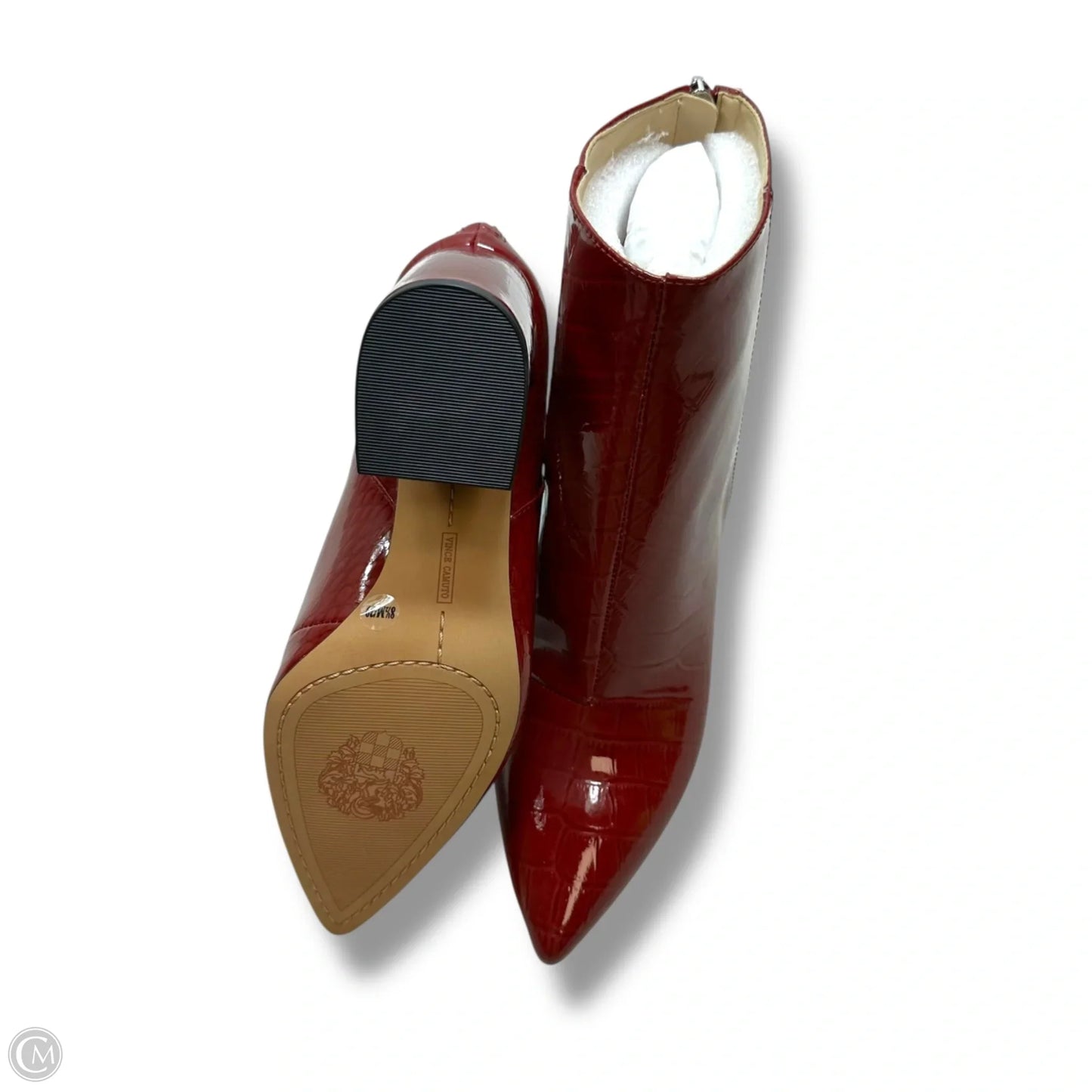 Boots Ankle Heels By Vince Camuto In Red, Size: 8.5