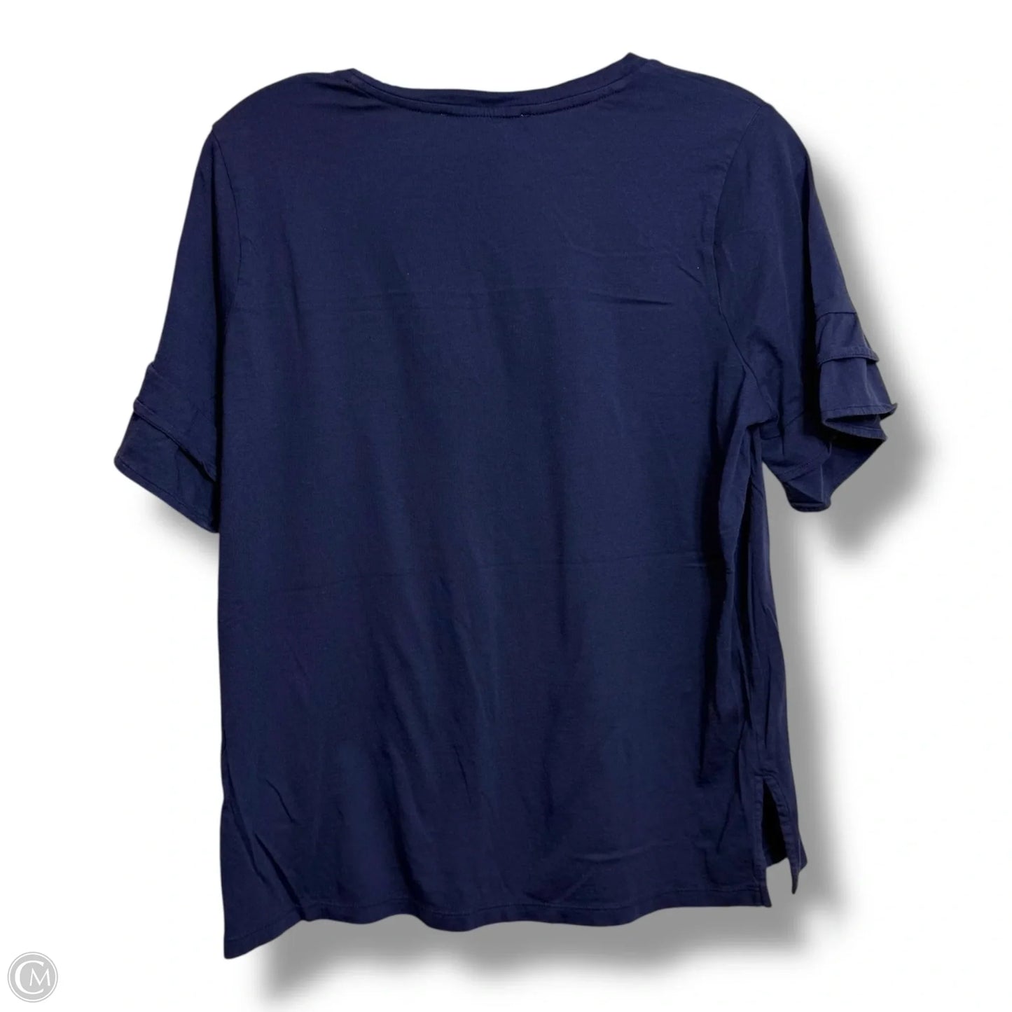 Top Short Sleeve Designer By Michael Kors In Navy, Size: L