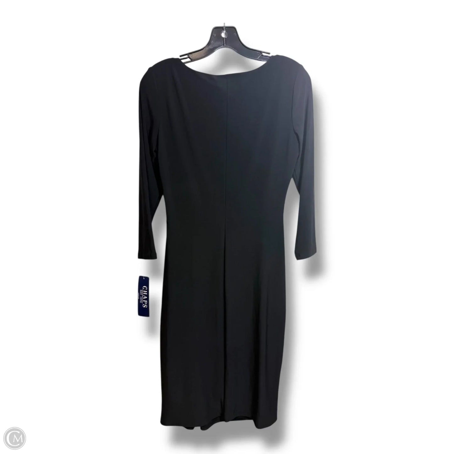 Dress Casual Midi By Chaps In Black, Size: S