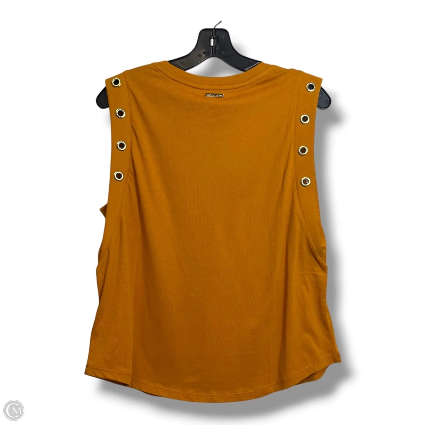 Top Sleeveless Designer By Michael Kors In Gold, Size: M