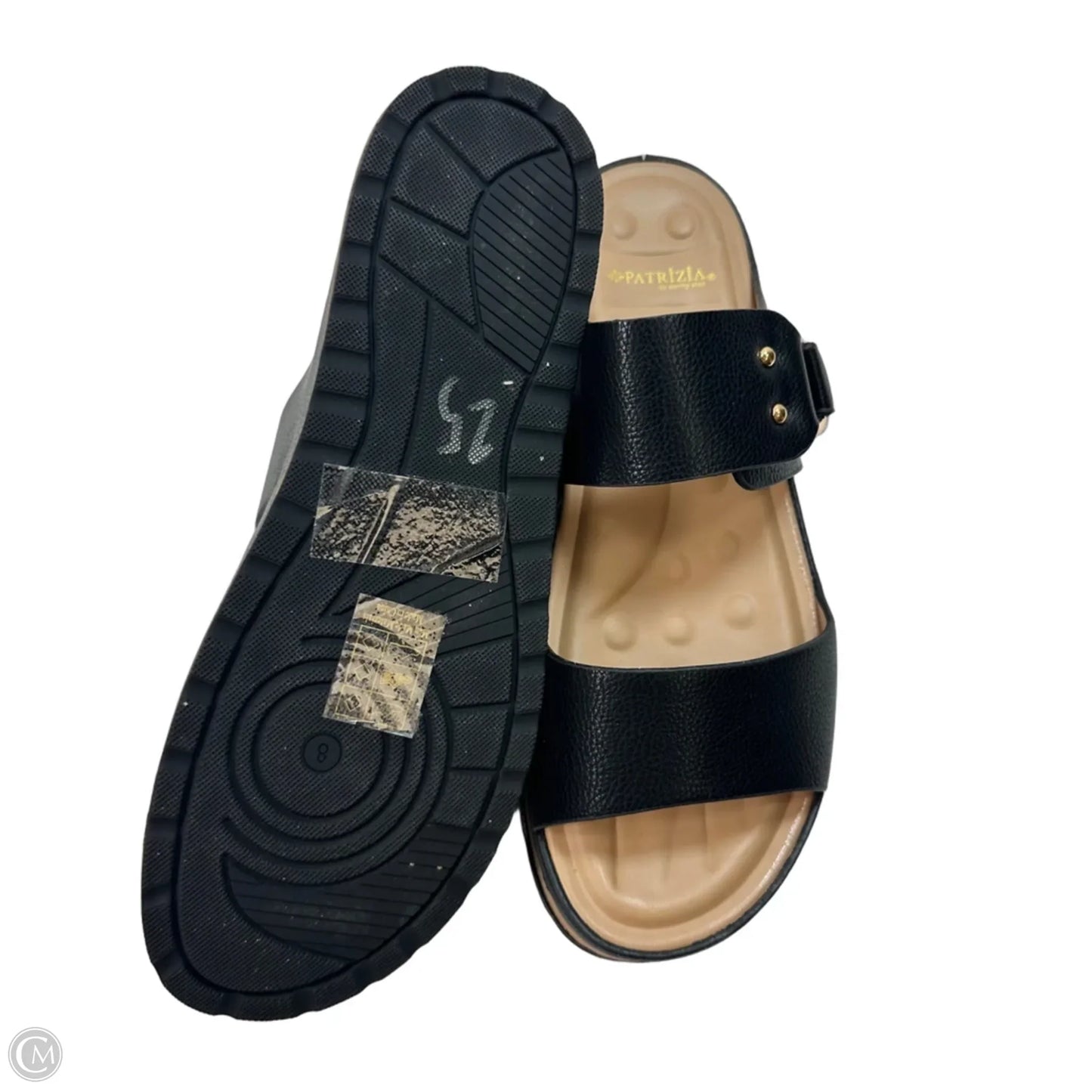 Sandals Flats By Clothes Mentor In Black, Size: 8