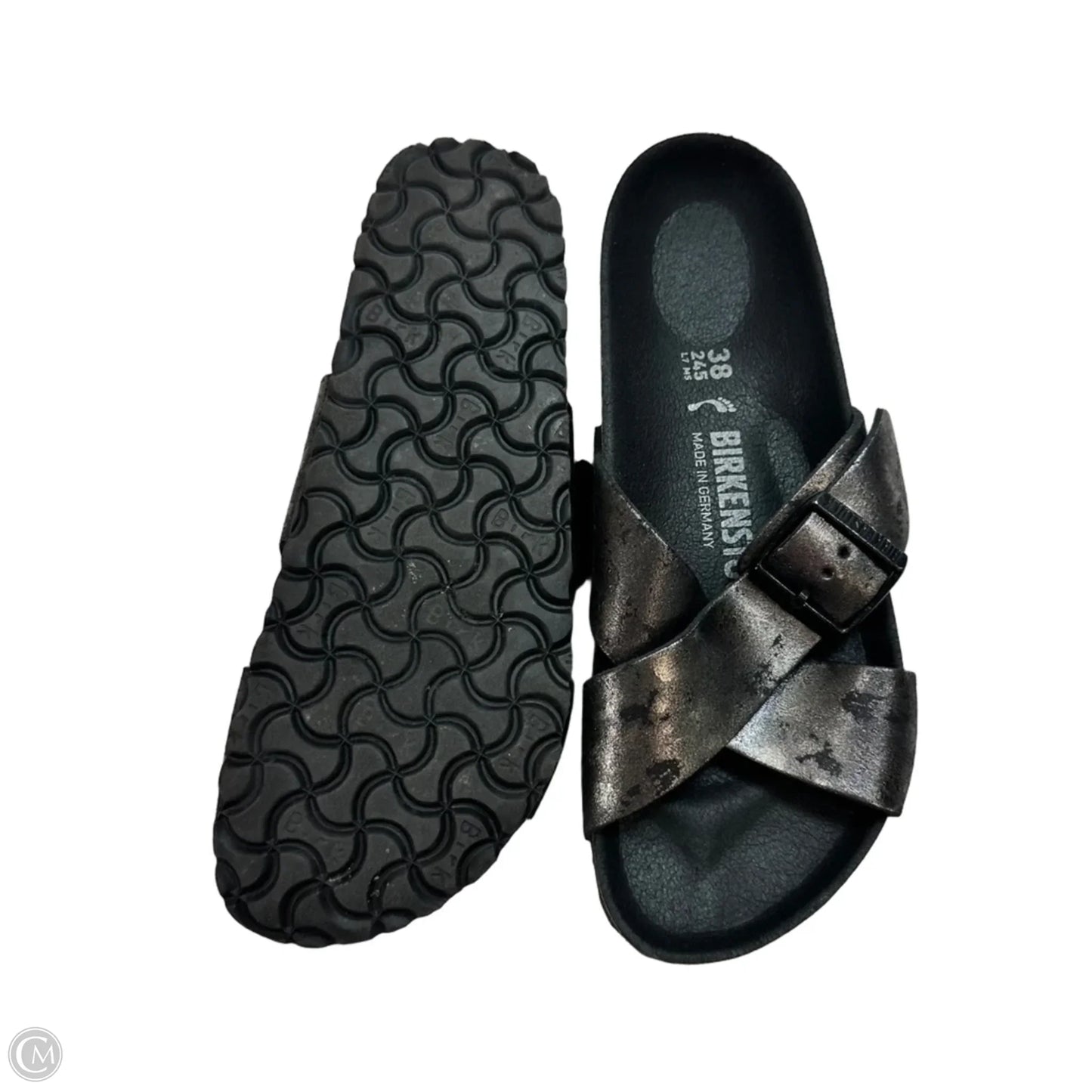 Sandals Flats By Birkenstock In Black, Size: 7