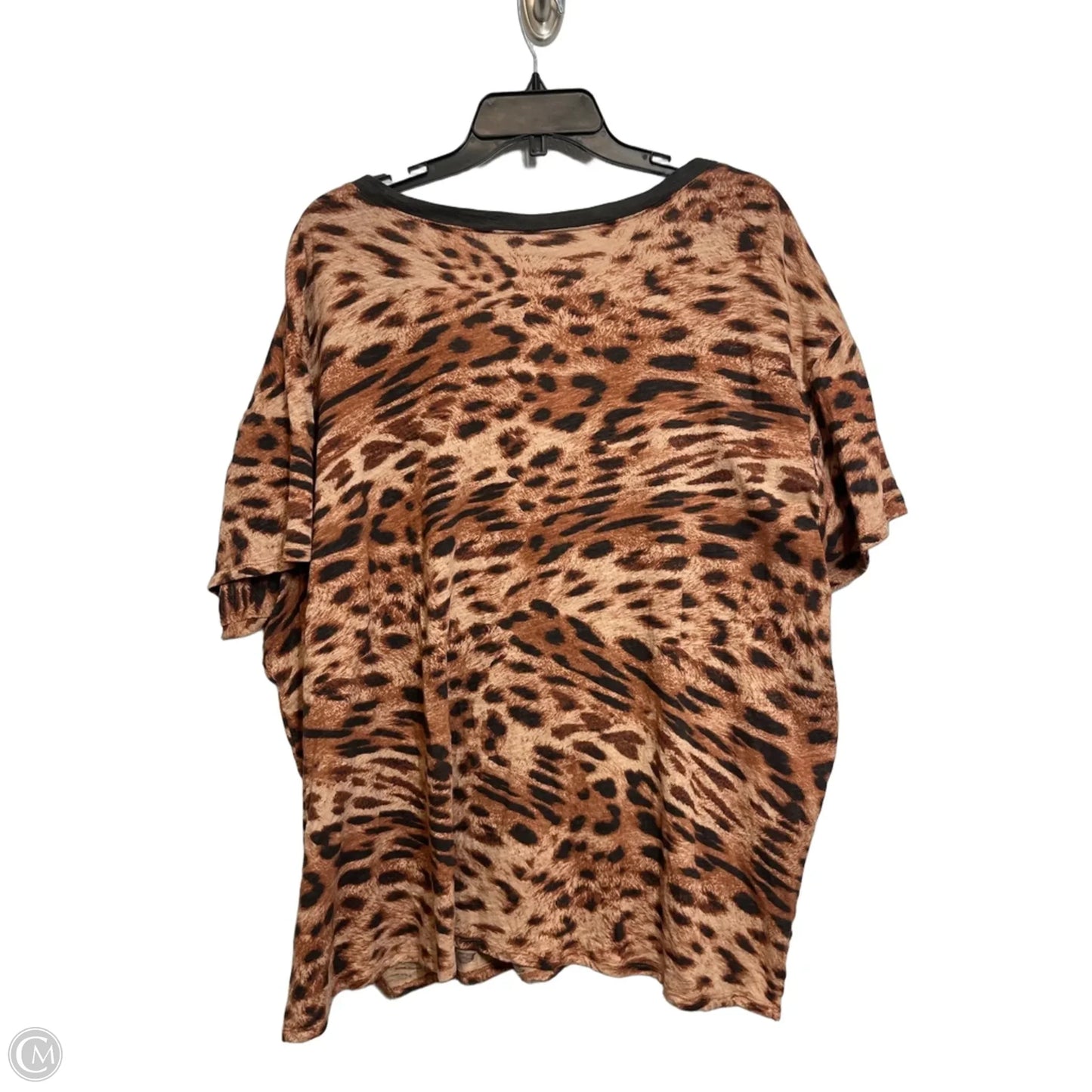 Top Short Sleeve Basic By Torrid In Leopard Print, Size: 3x