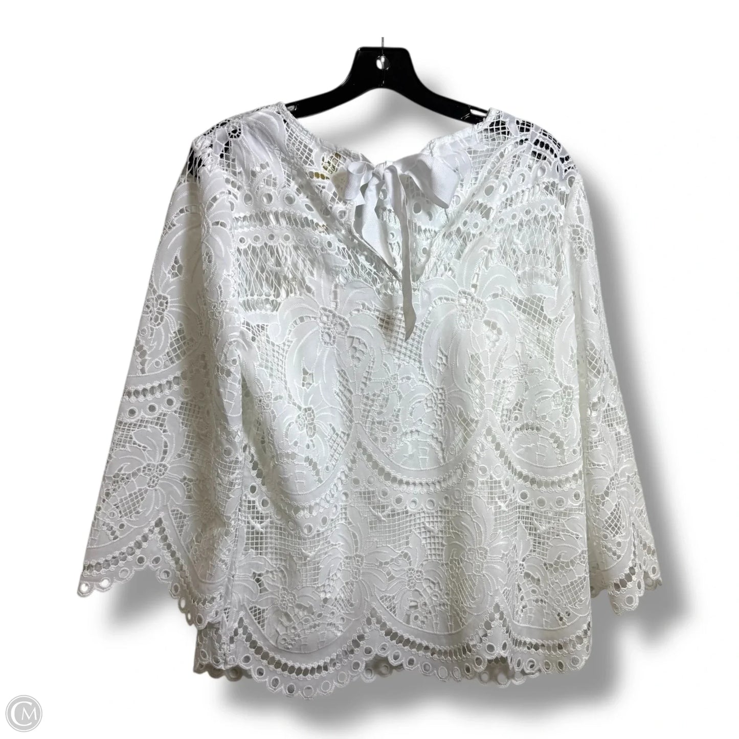 Top Long Sleeve Designer By Lilly Pulitzer In White, Size: 4