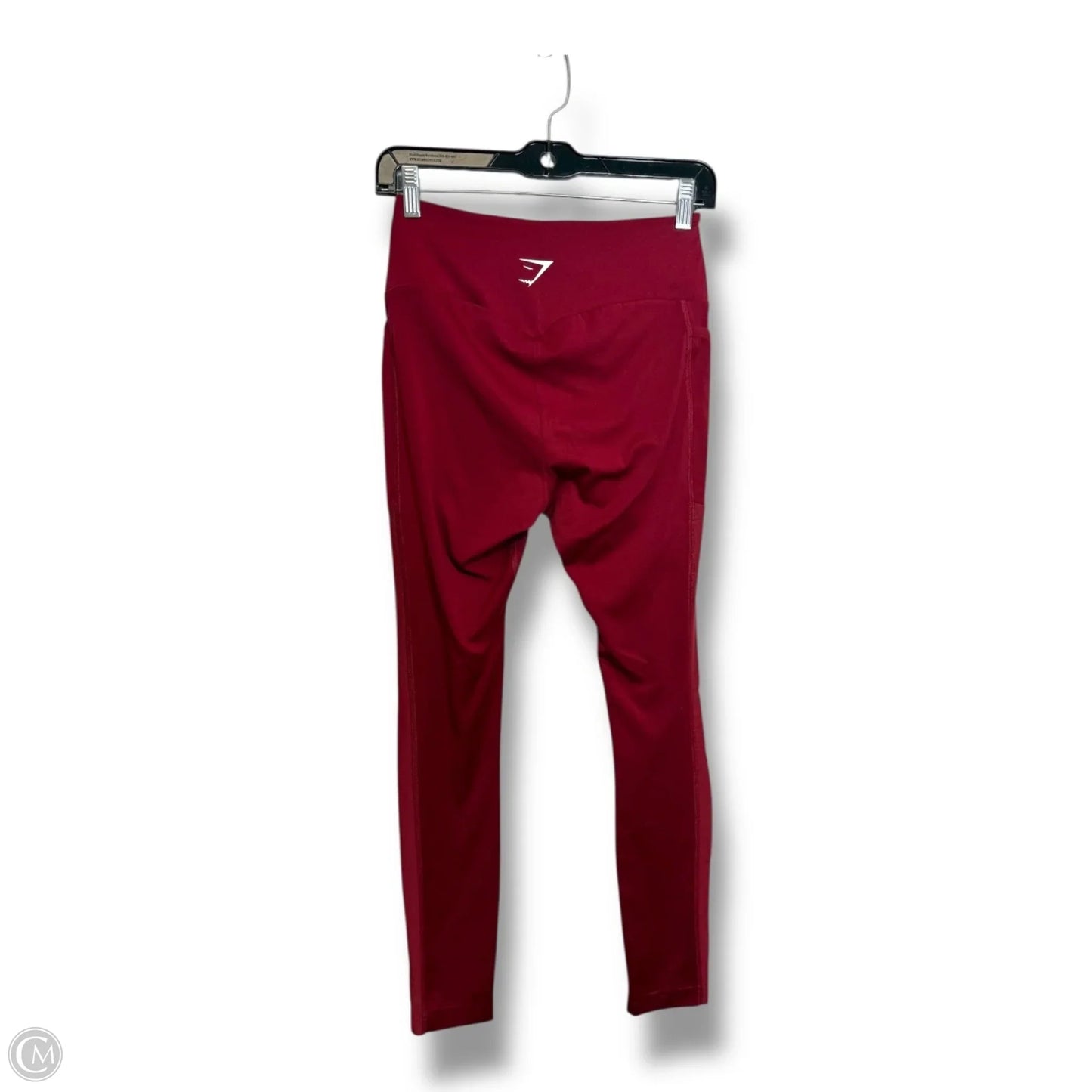 Athletic Leggings By Gym Shark In Red, Size: M