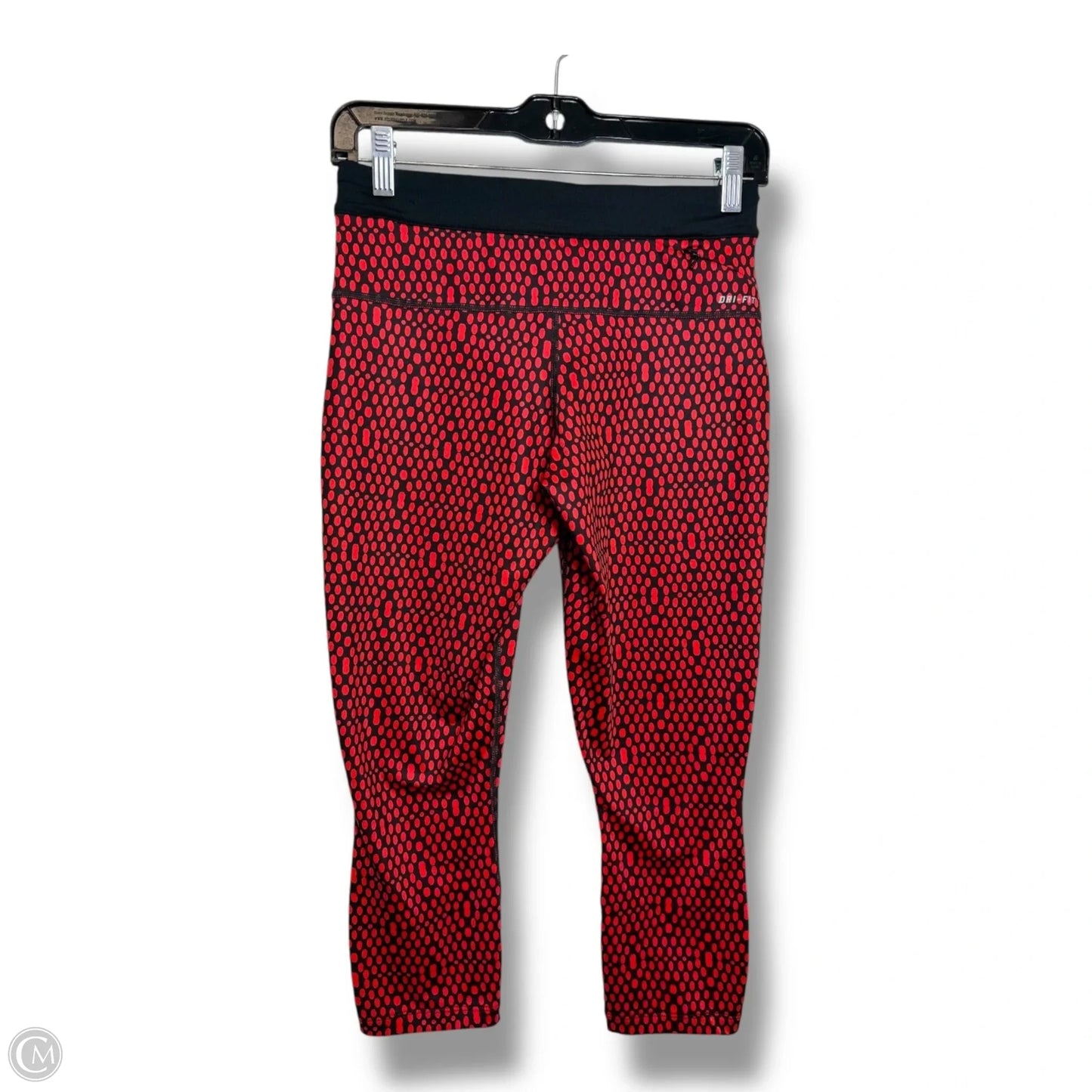 Cropped Athletic Leggings By Nike In Red, Size: S