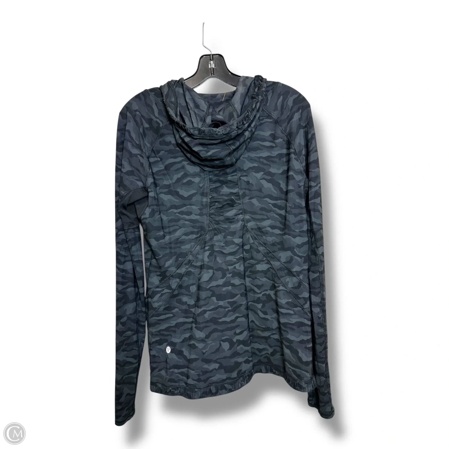 Athletic Top Long Sleeve Hoodie By Lululemon In Camouflage Print, Size: M