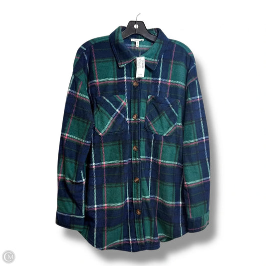 Jacket Shirt By Maurices In Plaid Pattern, Size: M