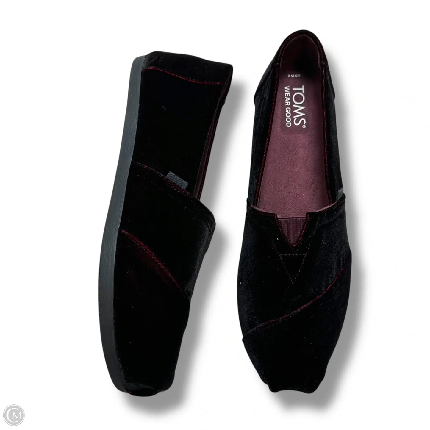 Shoes Flats By Toms In Maroon, Size: 8