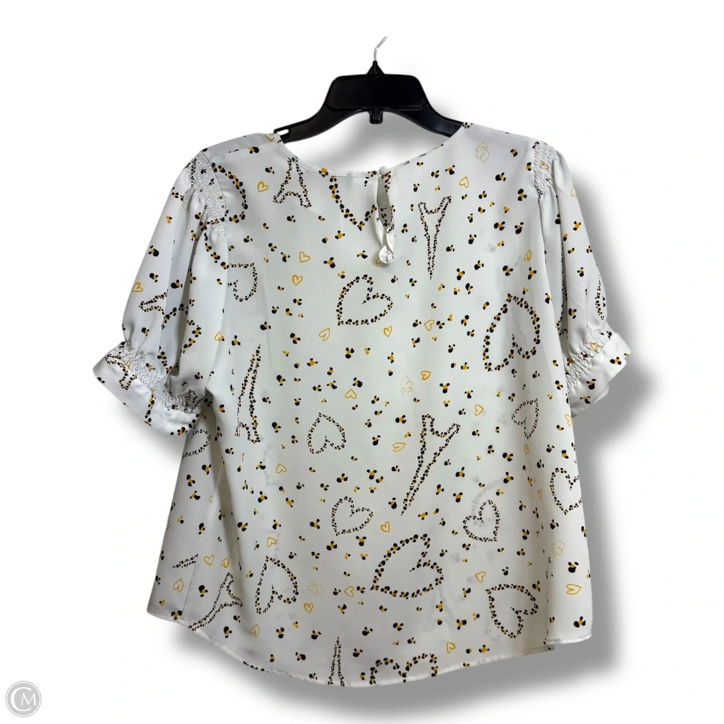 Top Short Sleeve Designer By Karl Lagerfeld In Yellow, Size: L