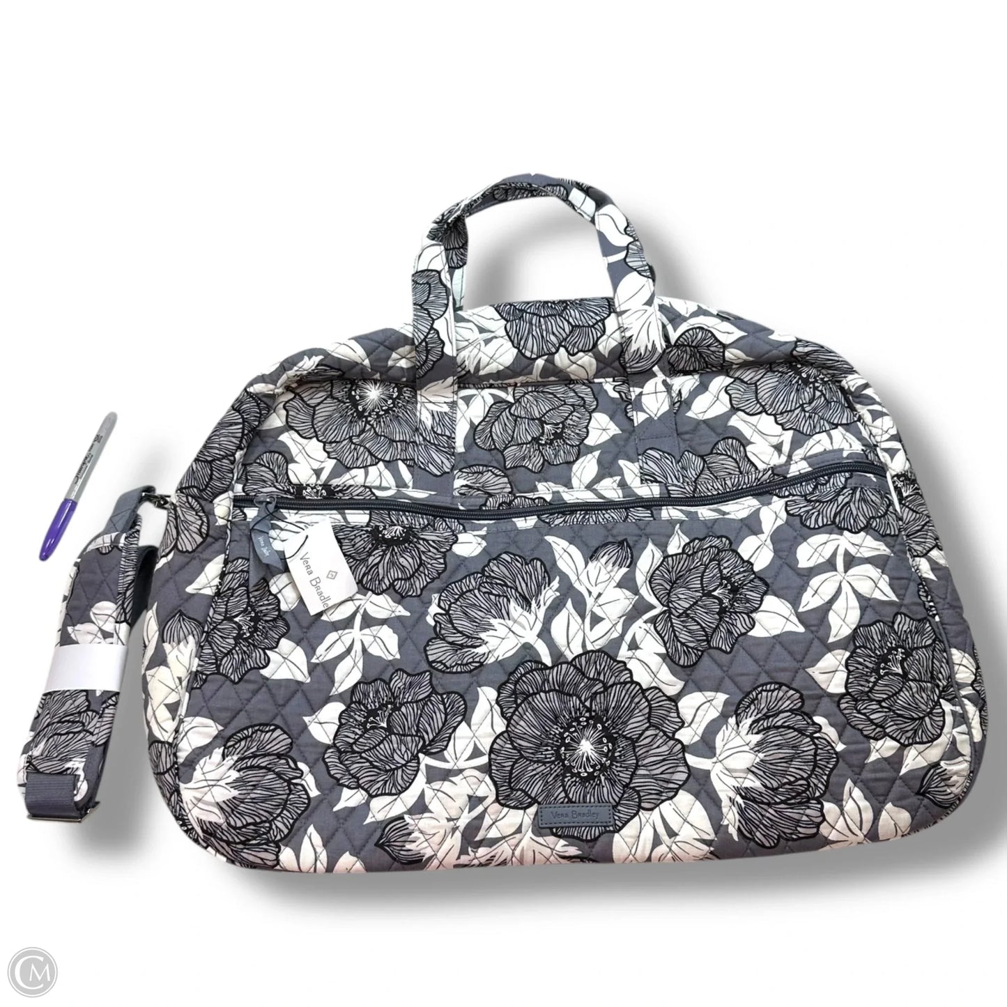 Moon Shadow Meadow Cotton Grand Traveler Bag Tote By Vera Bradley, Size: Medium