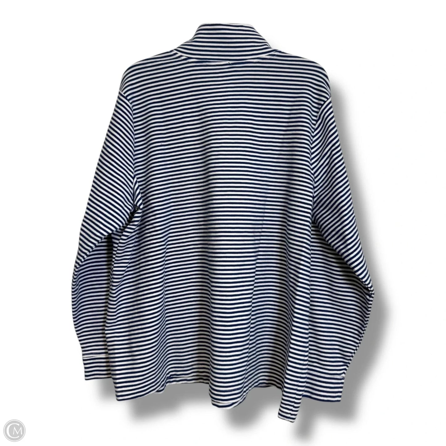 Top Long Sleeve By Croft And Barrow In Striped Pattern, Size: 2x