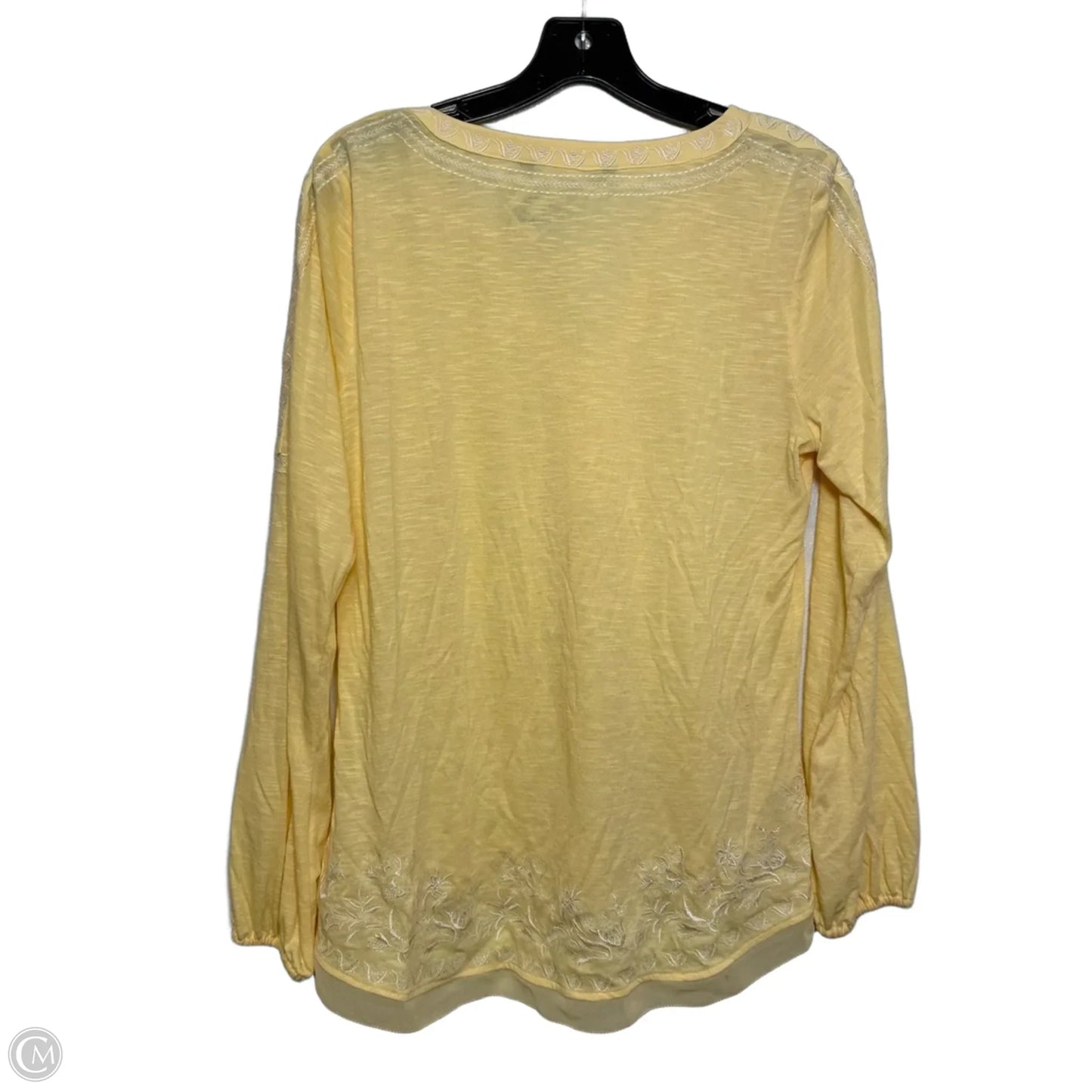 Tunic Long Sleeve By White House Black Market In Yellow, Size: M
