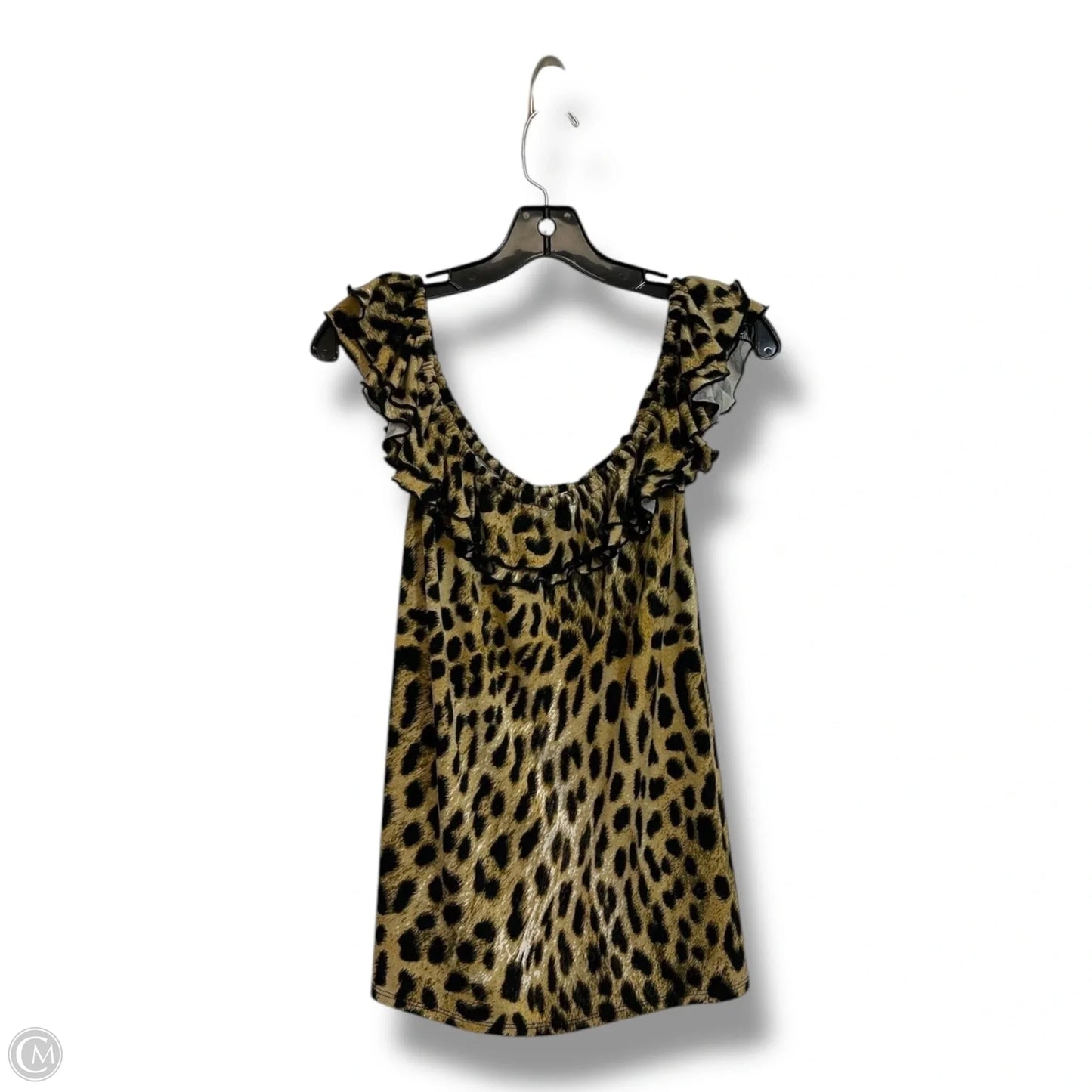 Top Sleeveless By Clothes Mentor In Leopard Print, Size: Xl