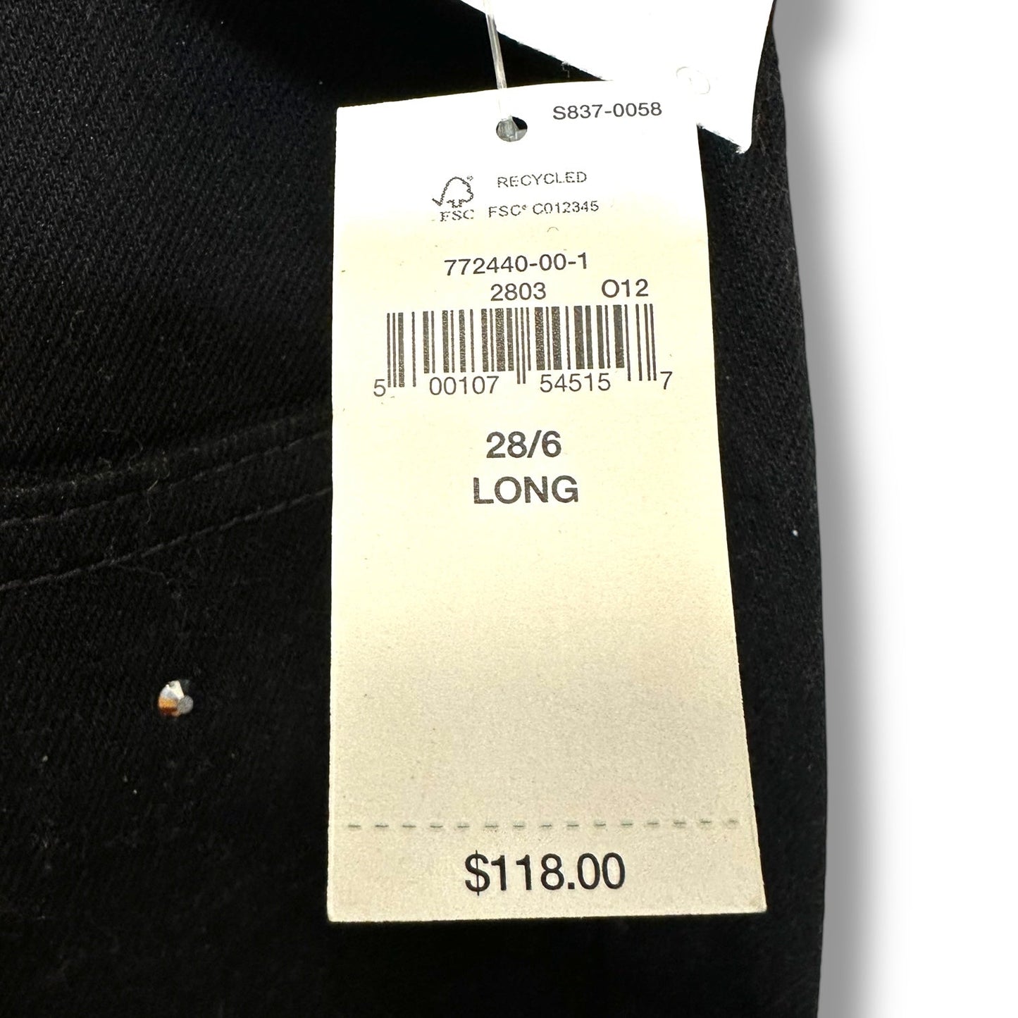 Jeans CHEEKY STRAIGHT HIGH RISE By Gap In Black, Size: 6