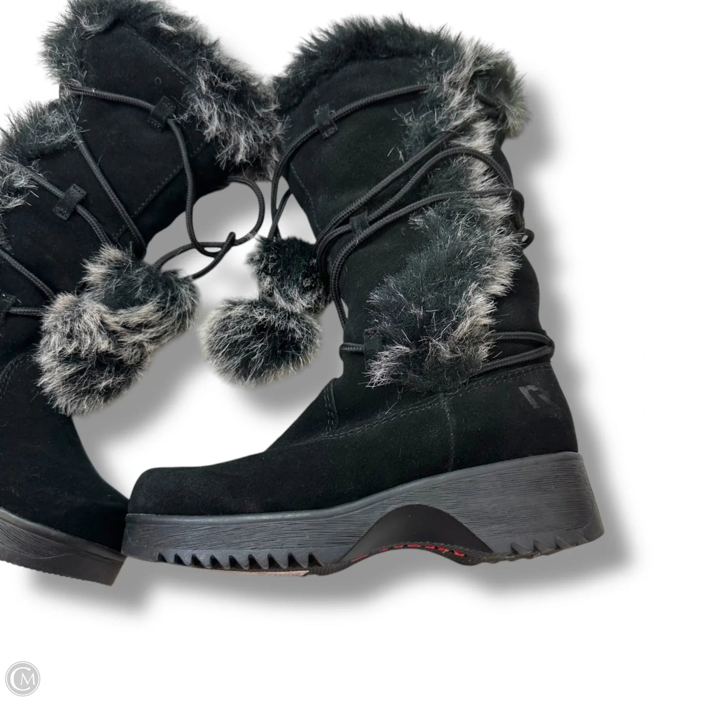 Boots Mid-calf Heels By Report In Black, Size: 6