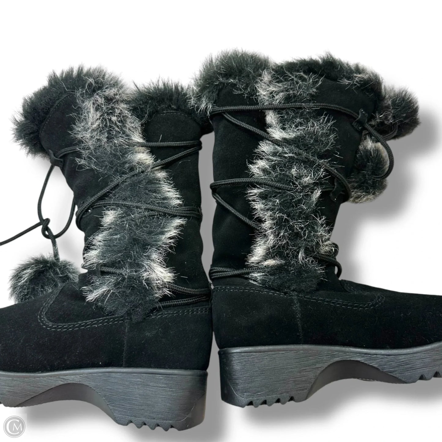 Boots Mid-calf Heels By Report In Black, Size: 6