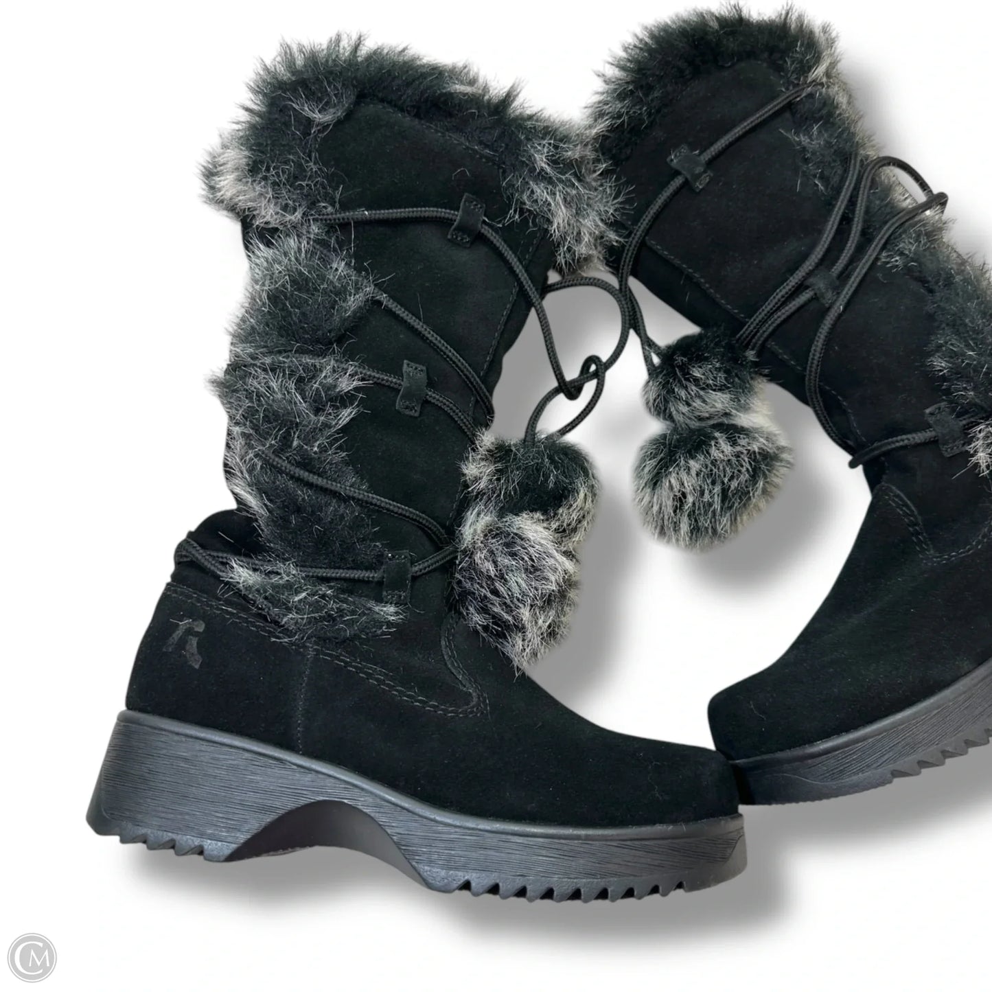 Boots Mid-calf Heels By Report In Black, Size: 6