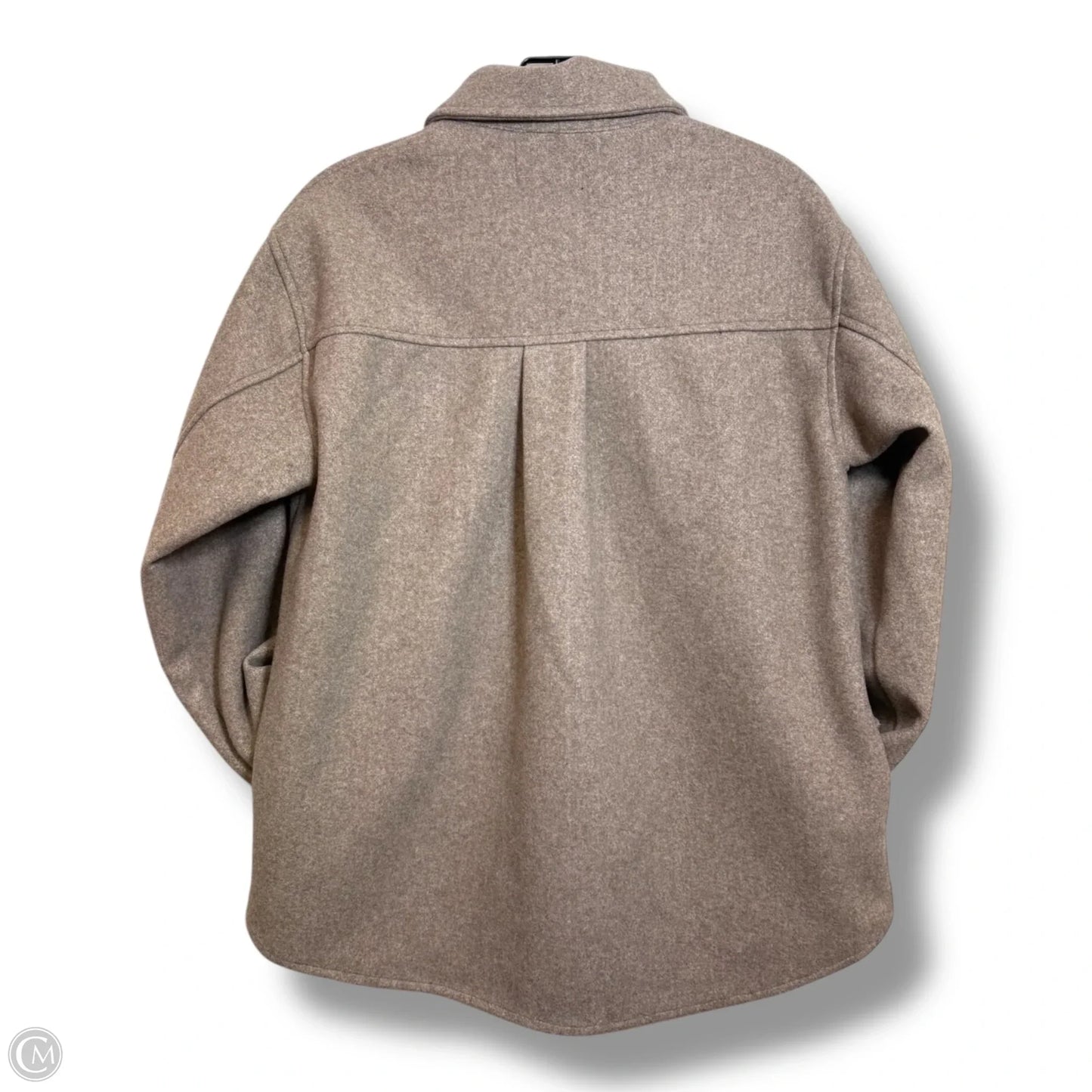 Jacket Shirt By Love Tree In Brown, Size: S
