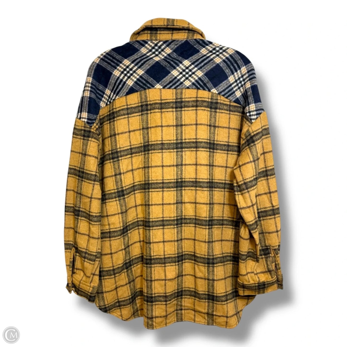 Jacket Shirt By Timing In Brown, Size: S