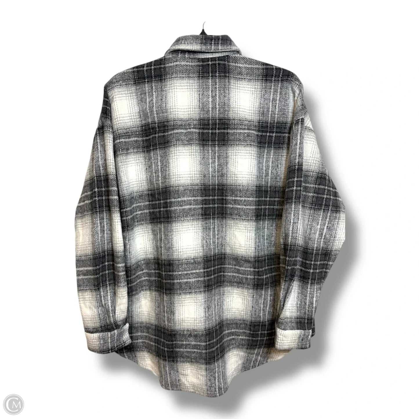 Jacket Shirt By Doe & Rae In Grey, Size: S
