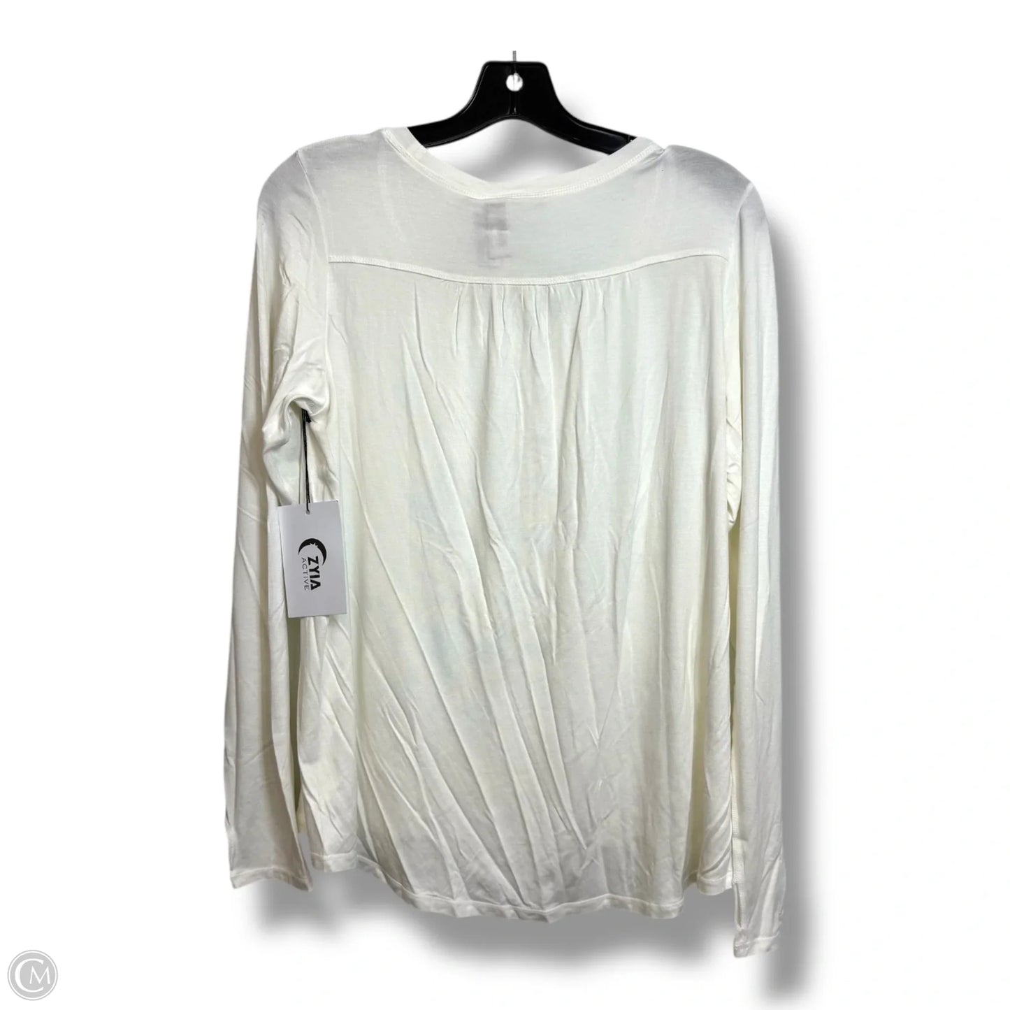 Athletic Top Long Sleeve Crewneck By Zyia In White, Size: Xl