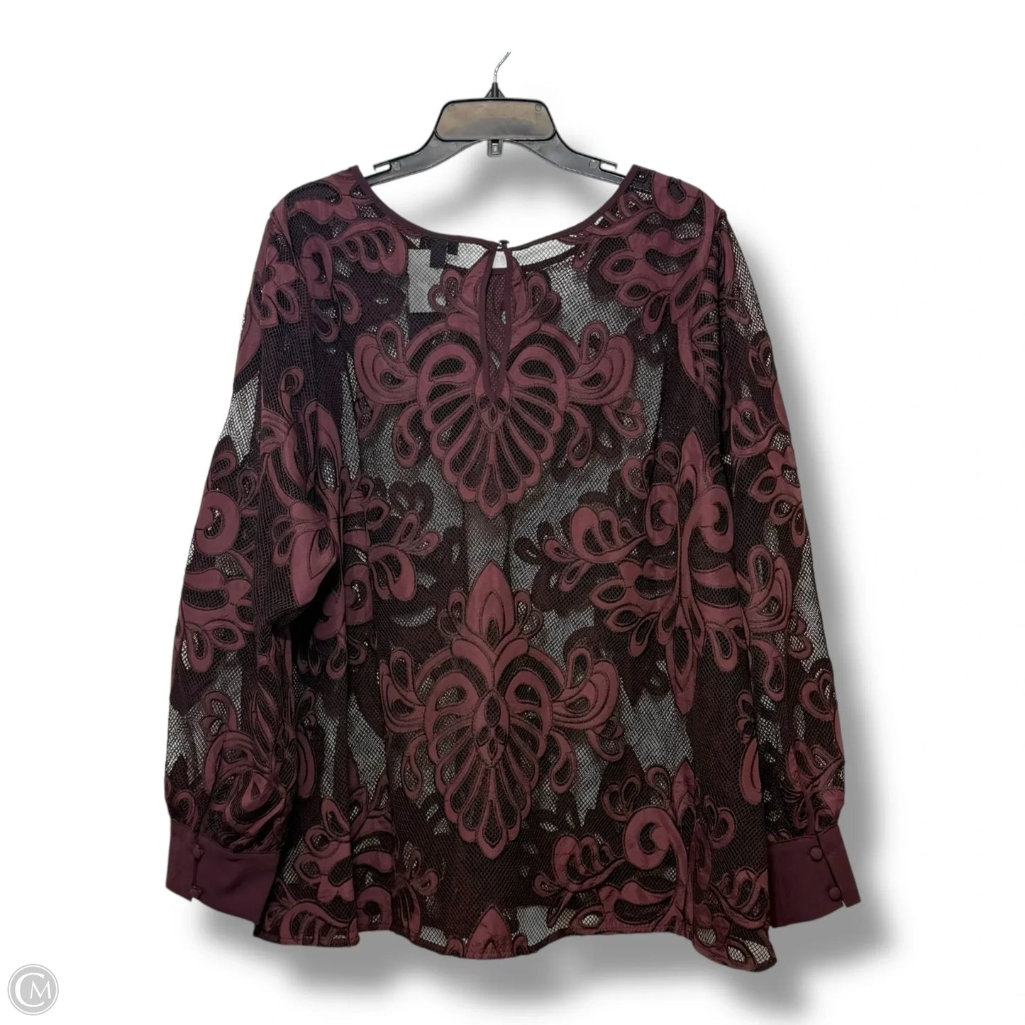 Top Long Sleeve By Torrid In Purple, Size: 3x