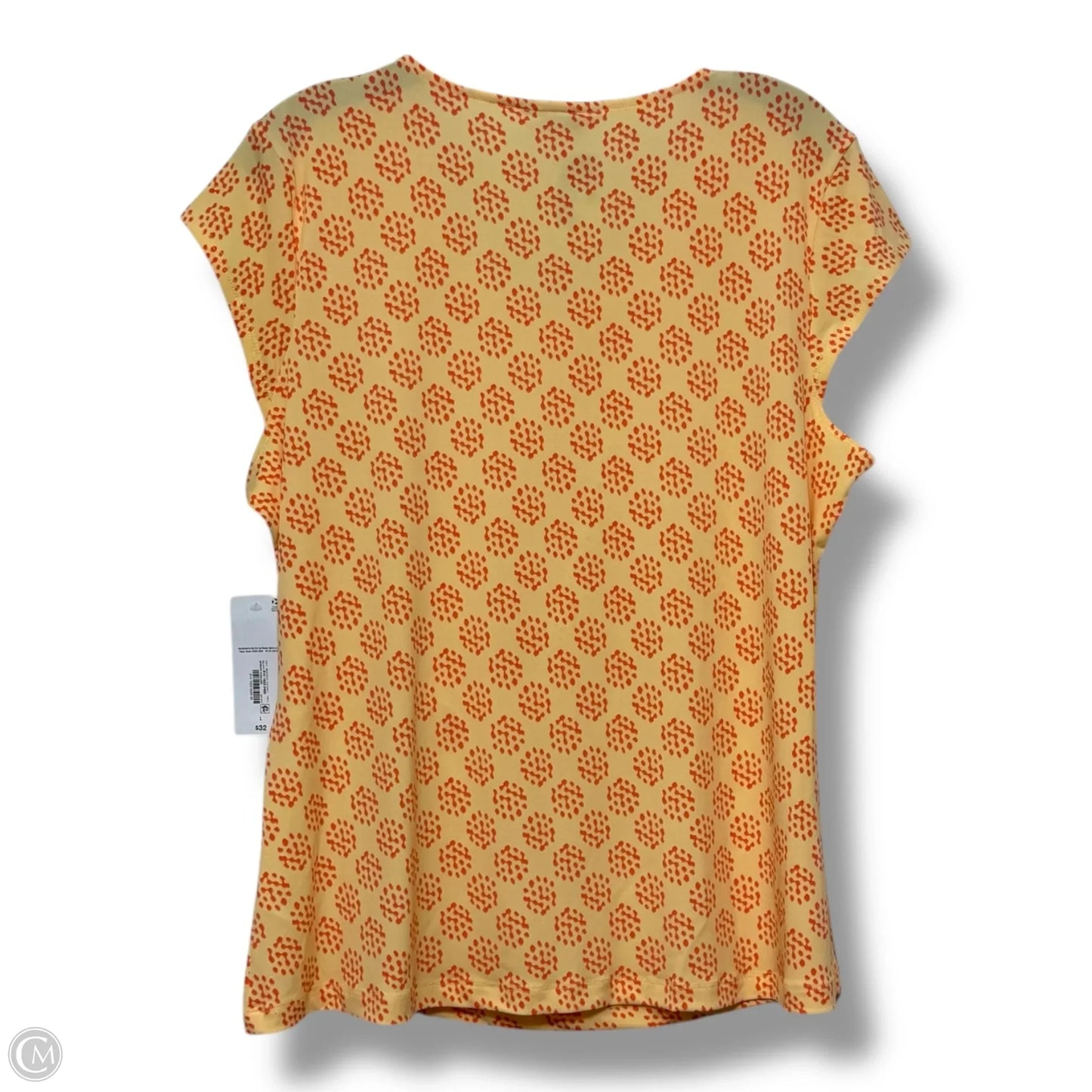 Top Short Sleeve By Liz Claiborne In Orange, Size: L