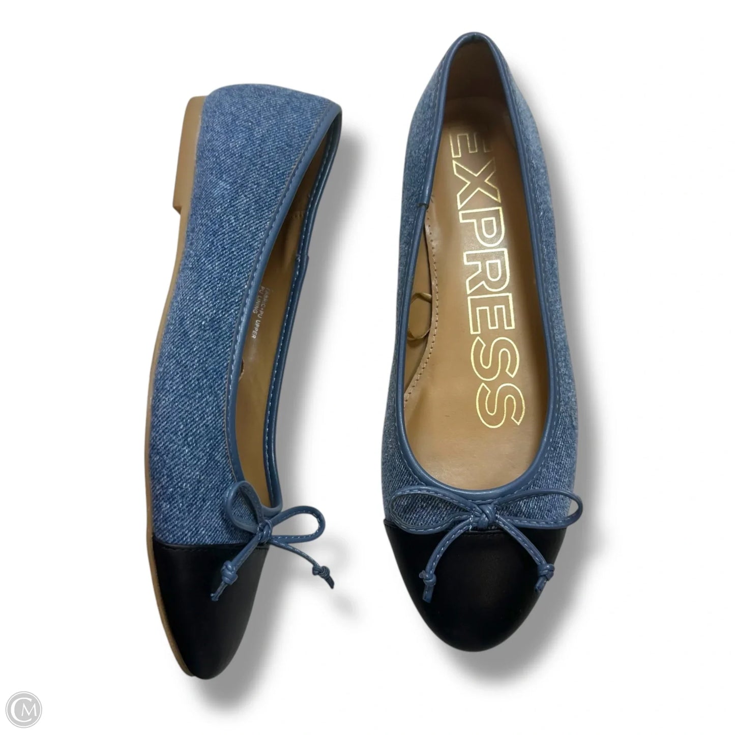 Shoes Flats By Express In Blue Denim, Size: 7