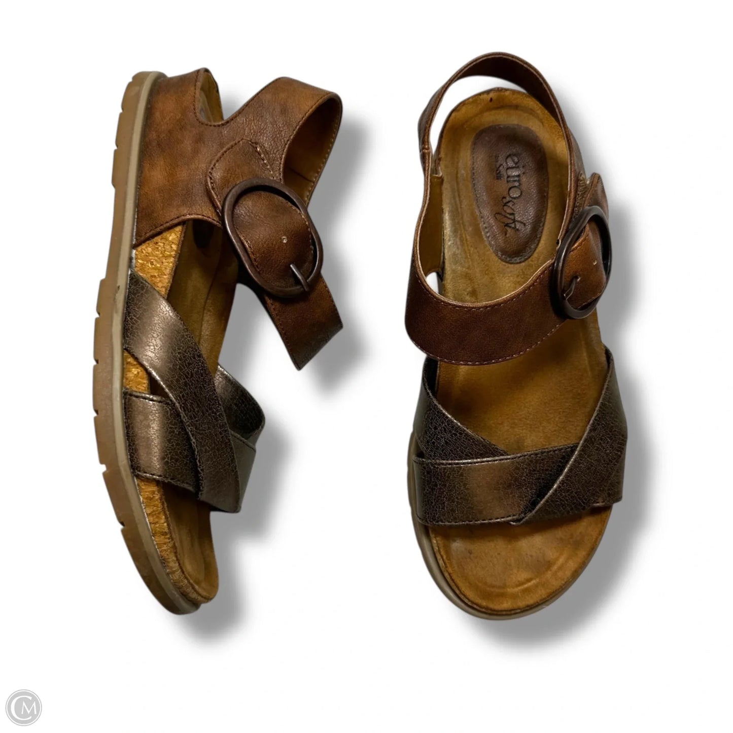 Sandals Flats By Sofft In Brown, Size: 7.5