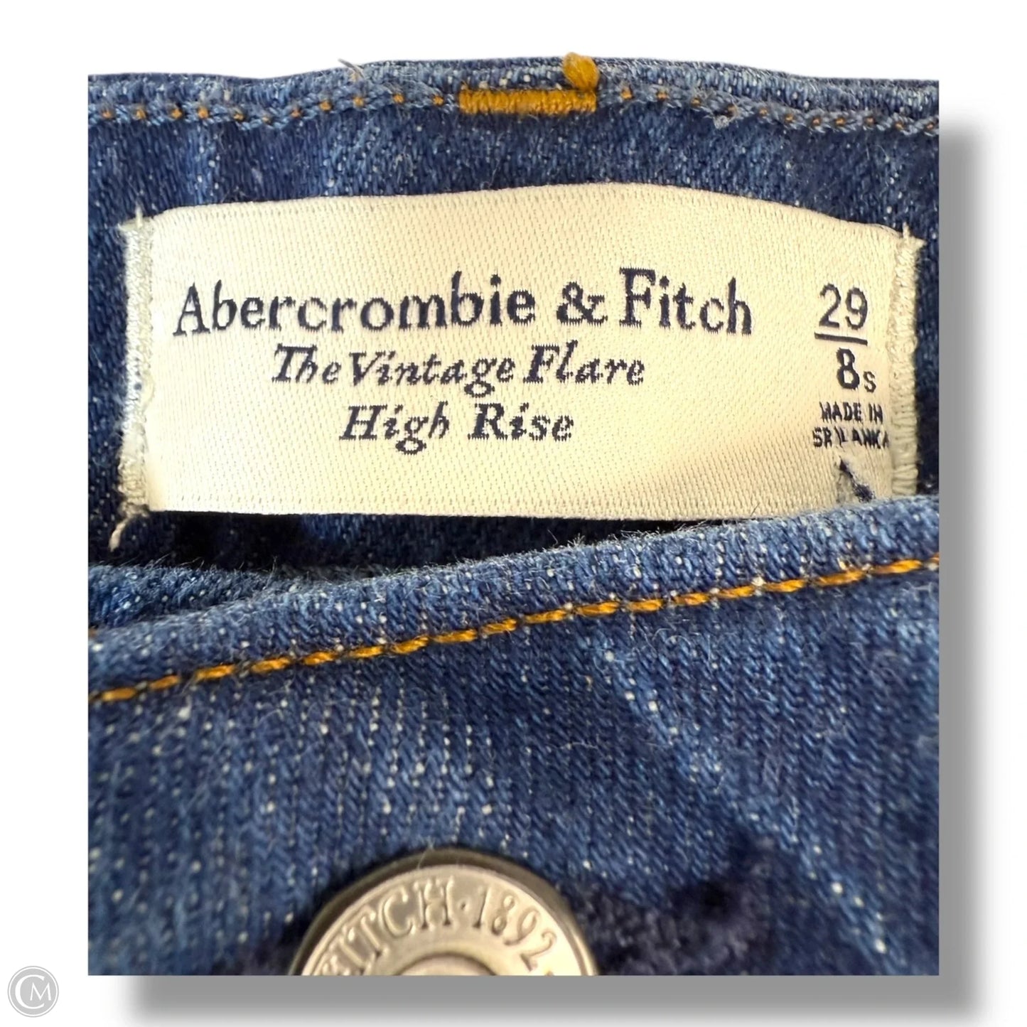 Jeans Flared By Abercrombie And Fitch In Blue Denim, Size: 8S