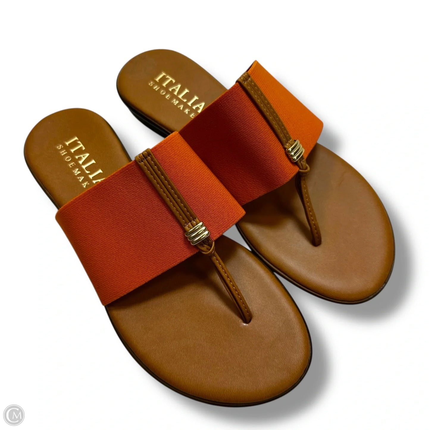 Sandals Flats By Italian Shoemakers In Orange, Size: 7.5