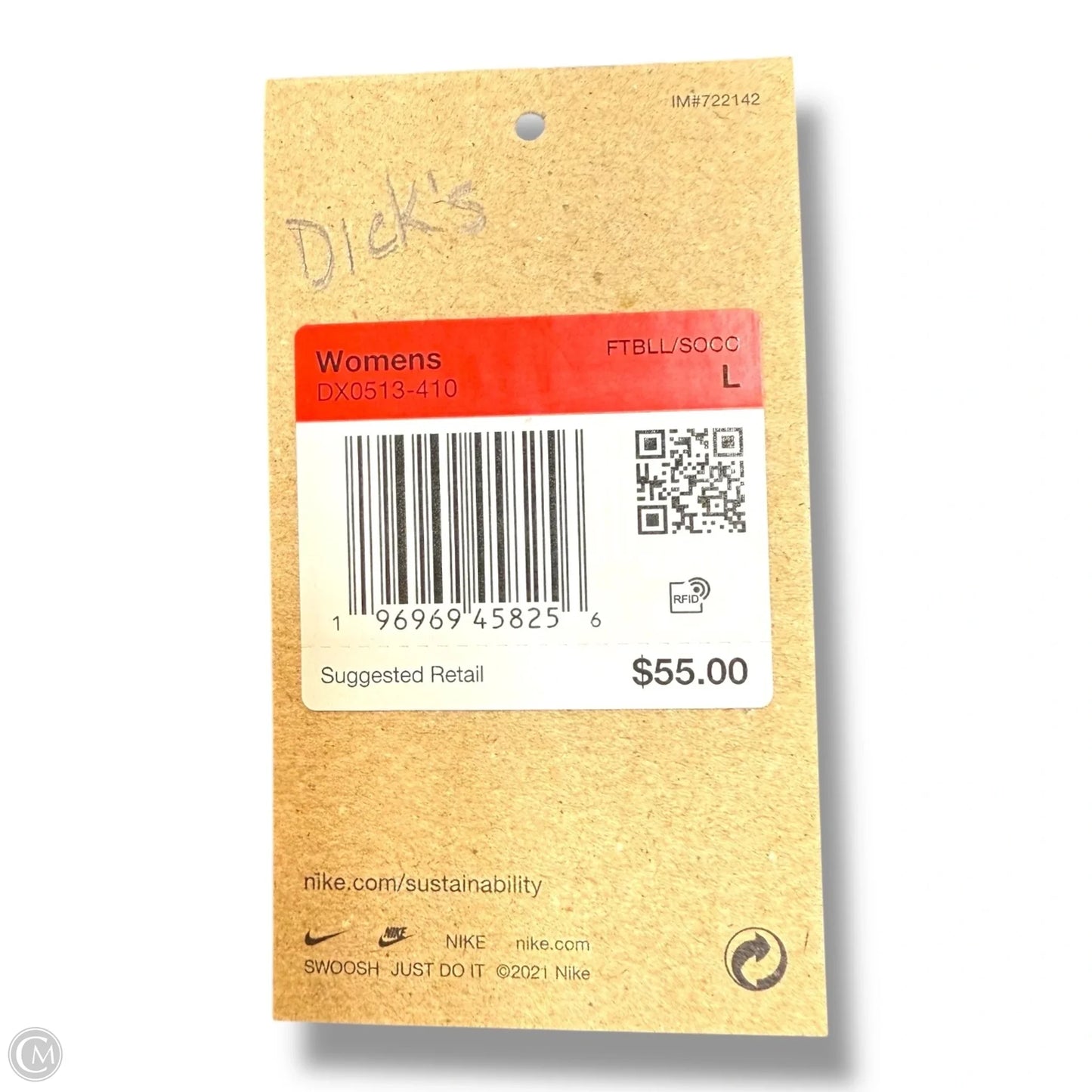 Athletic Top Long Sleeve Collar By Nike Apparel In Navy, Size: L