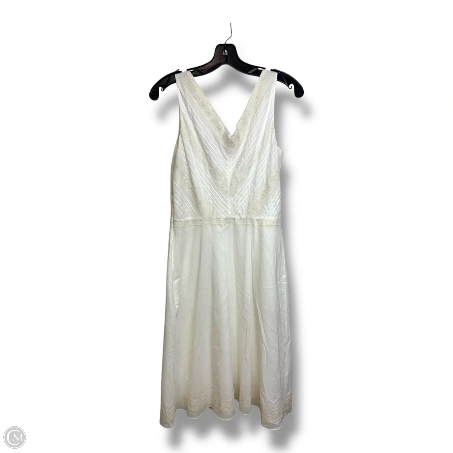 Dress Casual Midi By Ann Taylor In White, Size: 4
