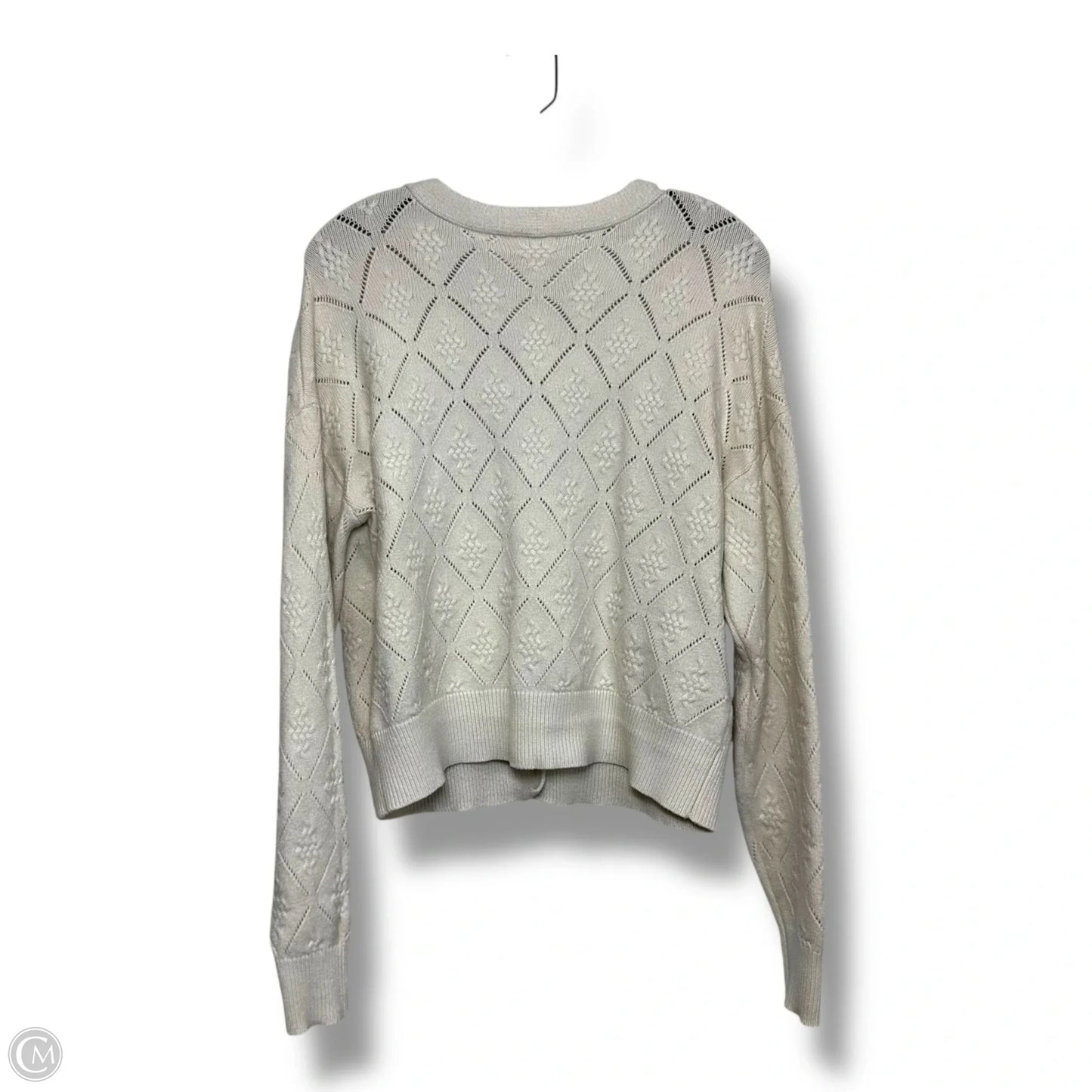 Sweater Cardigan By Cyrus Knits In Beige, Size: S