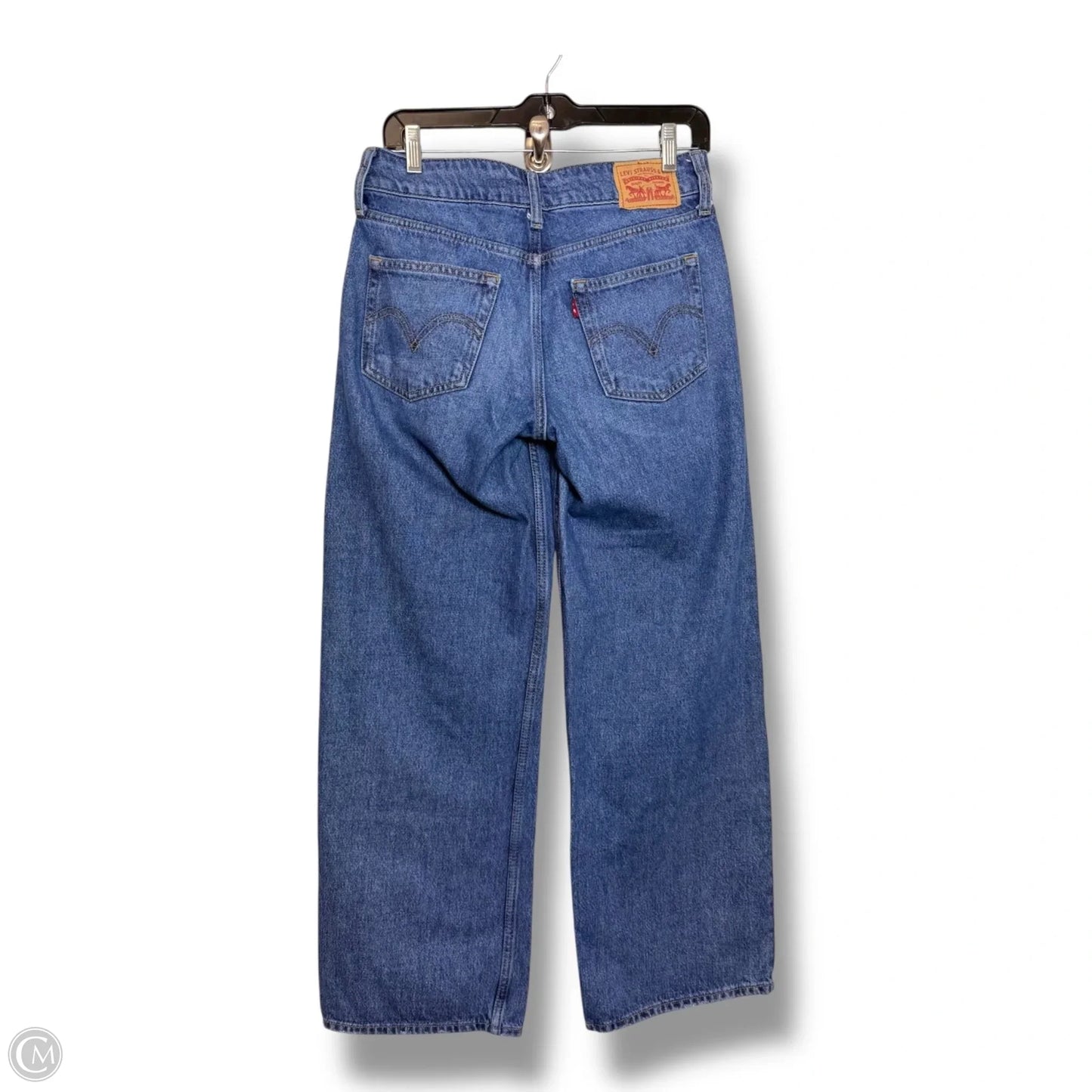 Super low Jeans Wide Leg By Levis In Blue Denim, Size: 4
