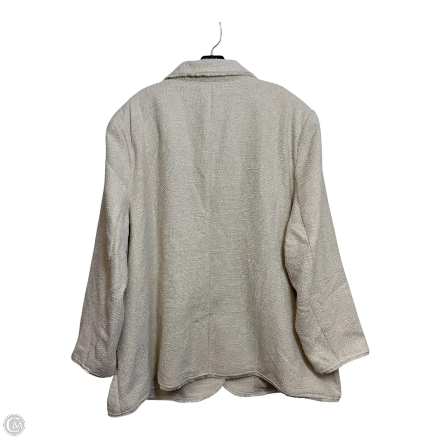 Blazer By Clothes Mentor In Ivory, Size: 3x
