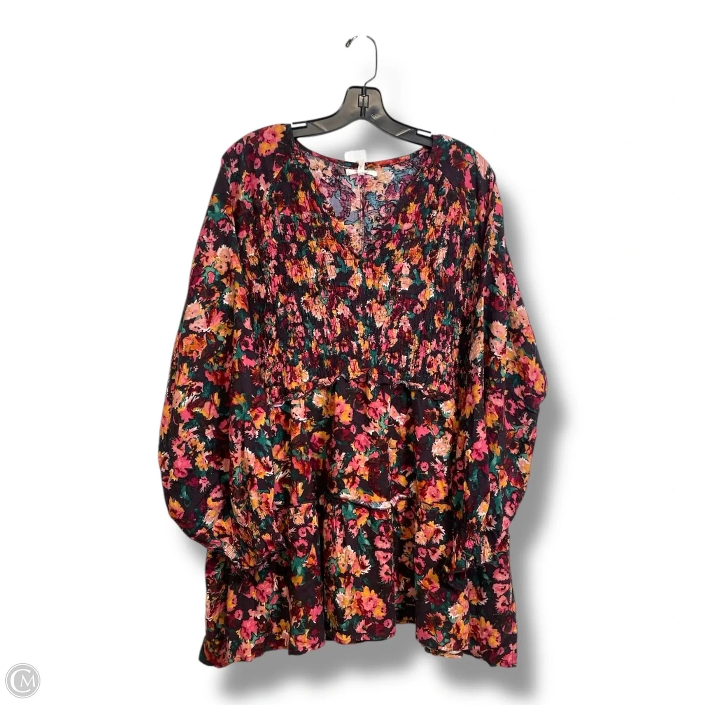 Tunic Long Sleeve By Maurices In Floral Print, Size: 2x