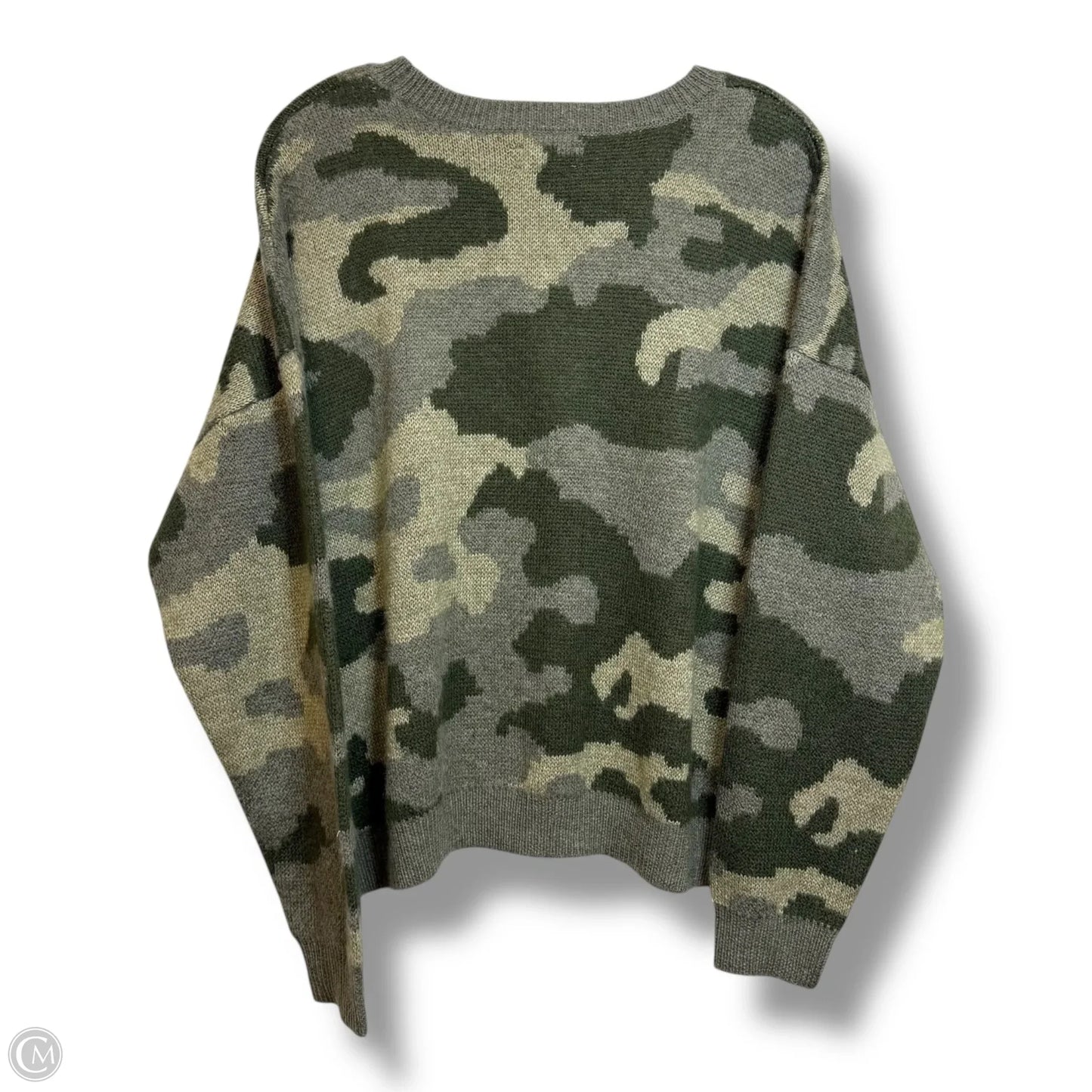 Sweater By Lucky Brand In Camouflage Print, Size: Xl