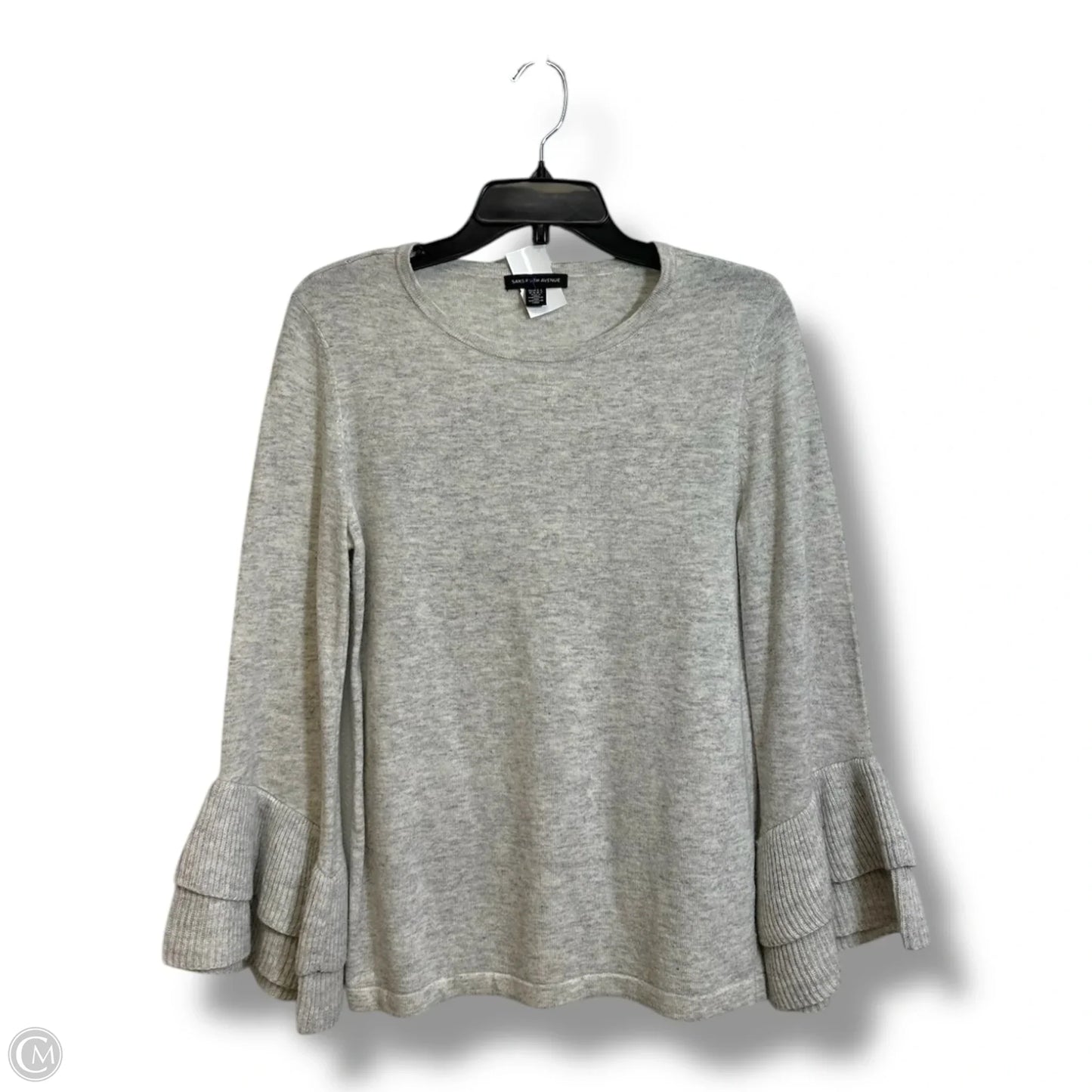 Sweater By Saks Fifth Avenue In Grey, Size: M