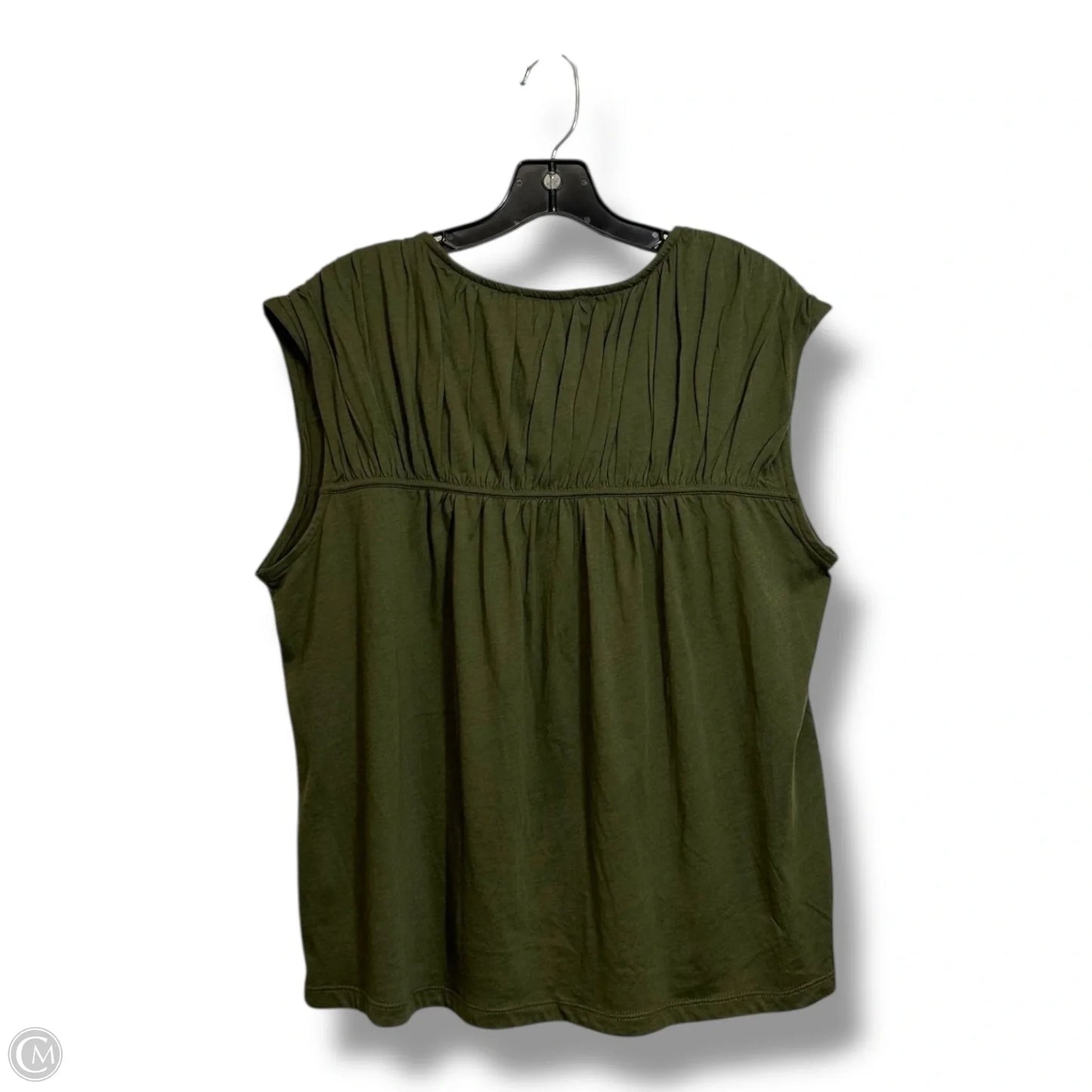 Top Sleeveless By Loft In Green, Size: M