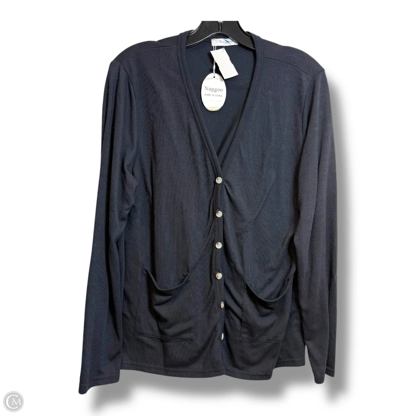 Cardigan By Clothes Mentor In Black, Size: L
